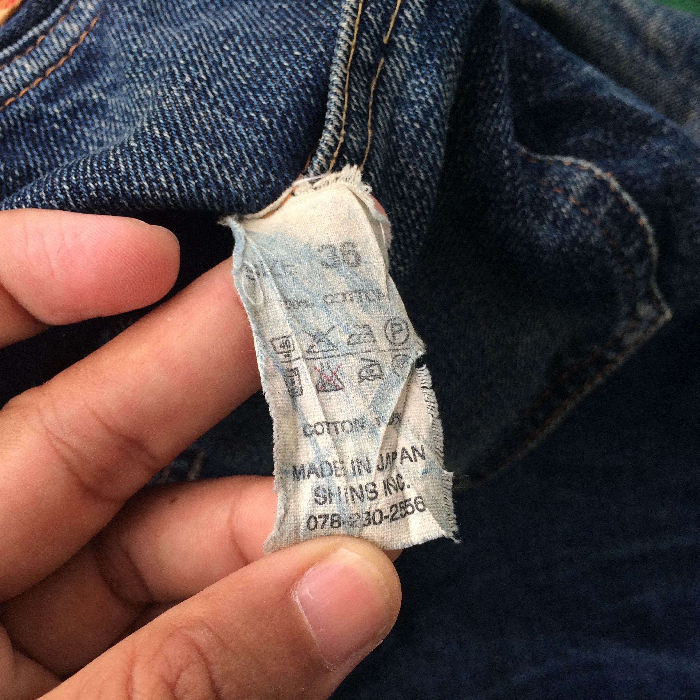 Japanese Brand Vtg Denime Ripped Distressed Redline Selvedge Jeans Size US 33 - 9 Thumbnail
