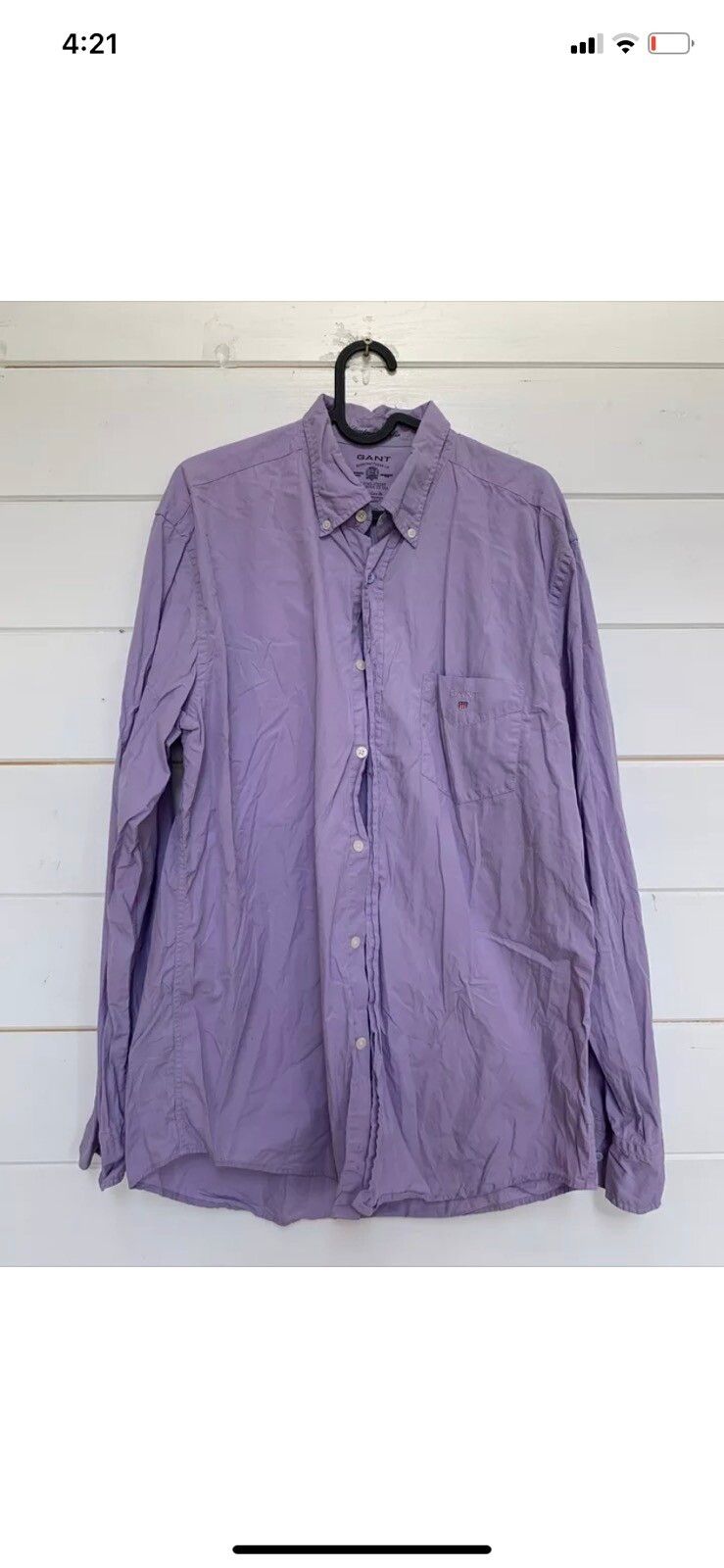 Gant GANT Shirt Purple Cotton Slim Fit Spectrum Poplin Size L Size US L / EU 52-54 / 3 - 1 Preview