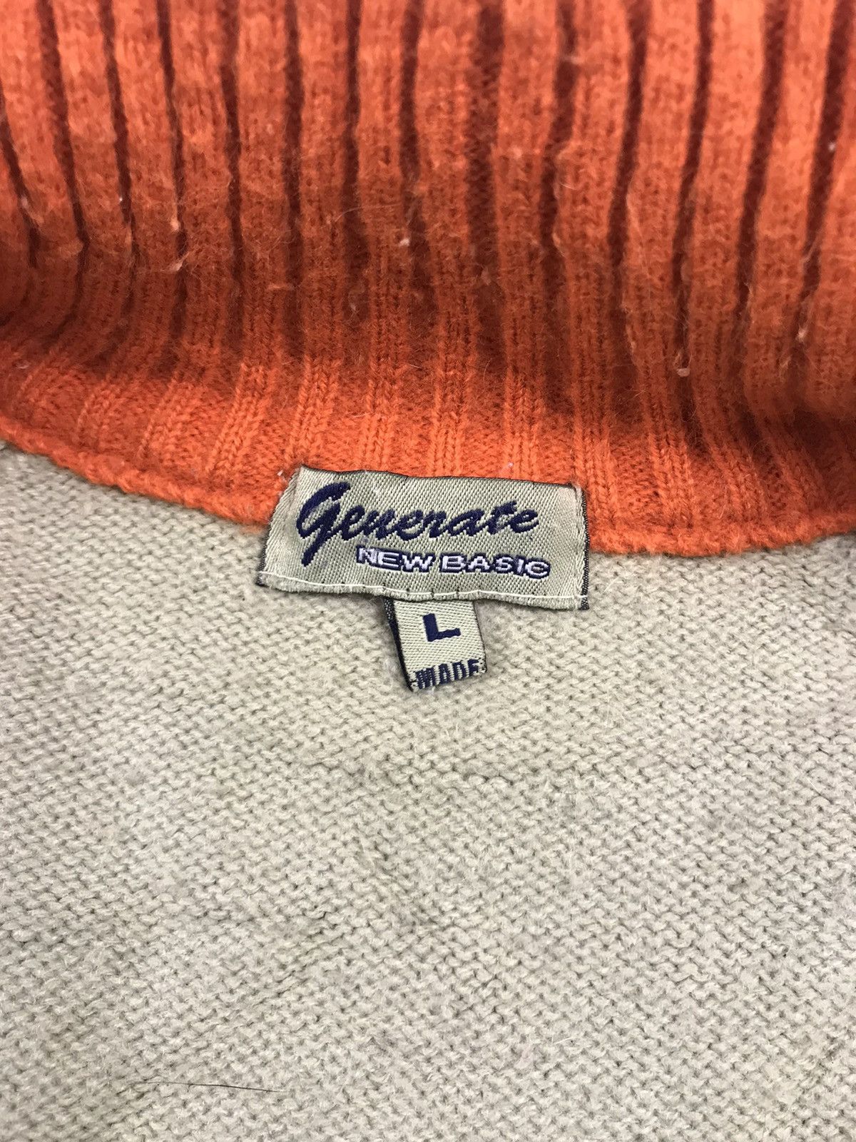 Japanese Brand × Vintage Vintage Generate Zip Up Crewneck Knitwear Size US L / EU 52-54 / 3 - 9 Thumbnail