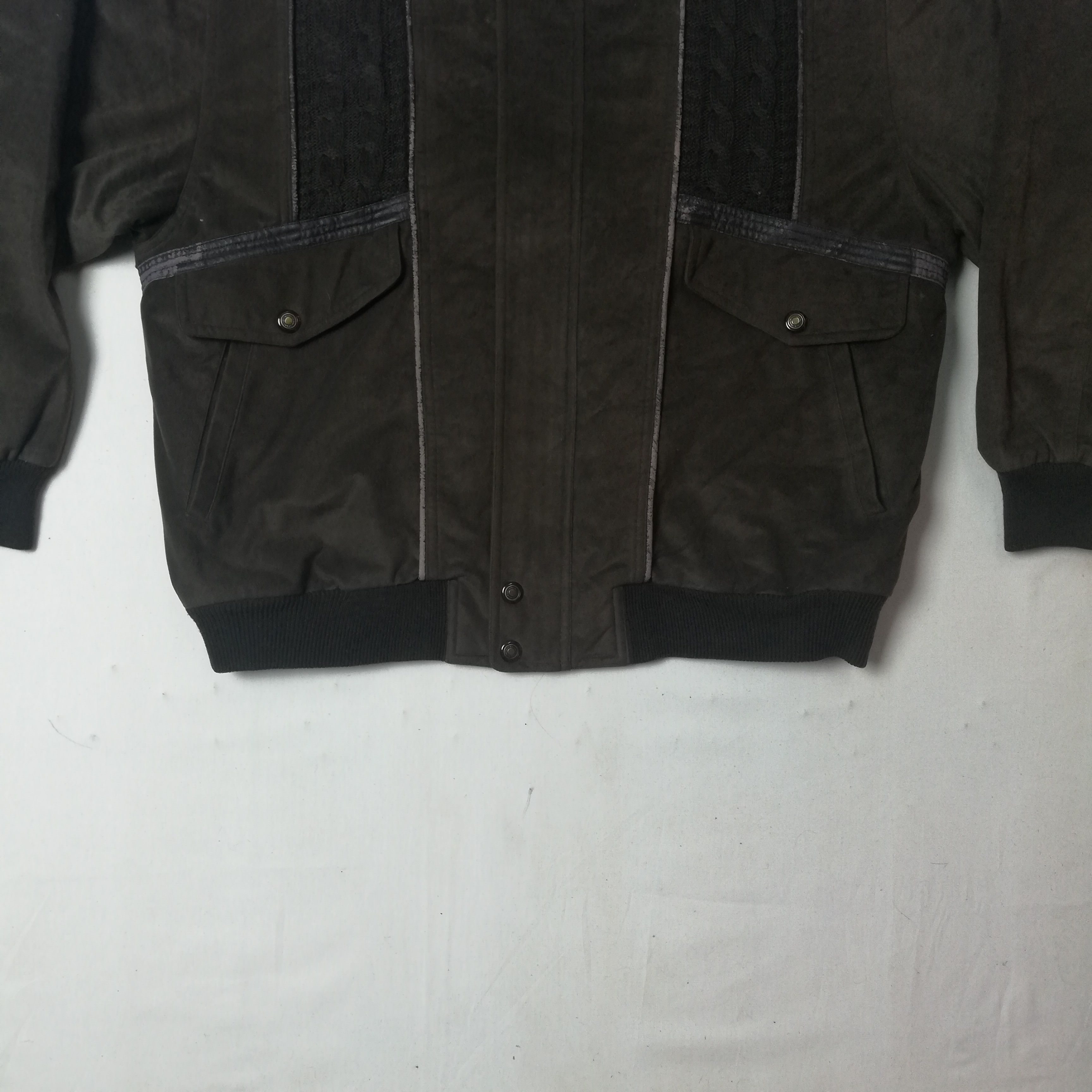 Vintage Vintage Bomber Style Jacket Half Cable Knit Size US XL / EU 56 / 4 - 10 Thumbnail