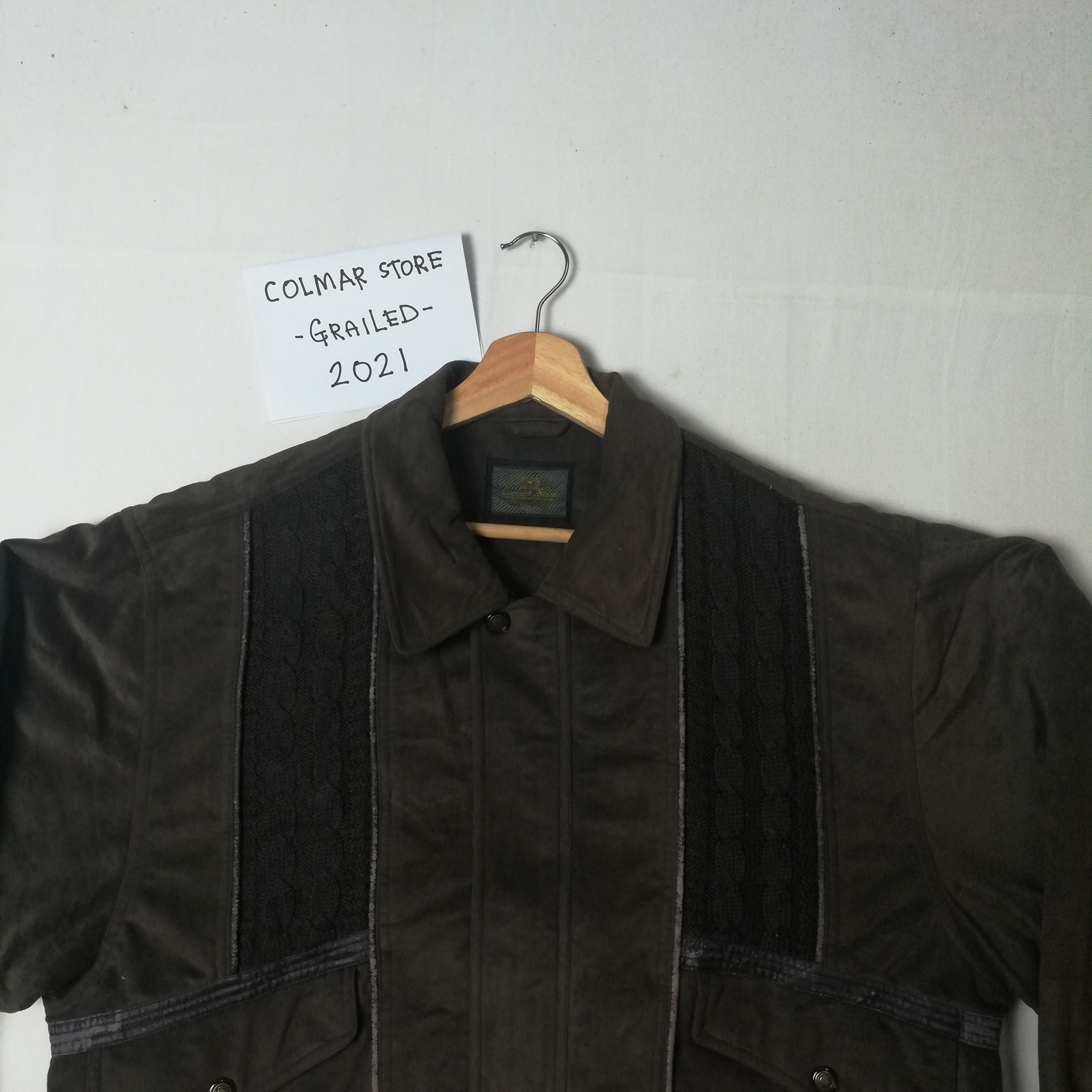 Vintage Vintage Bomber Style Jacket Half Cable Knit Size US XL / EU 56 / 4 - 2 Thumbnail