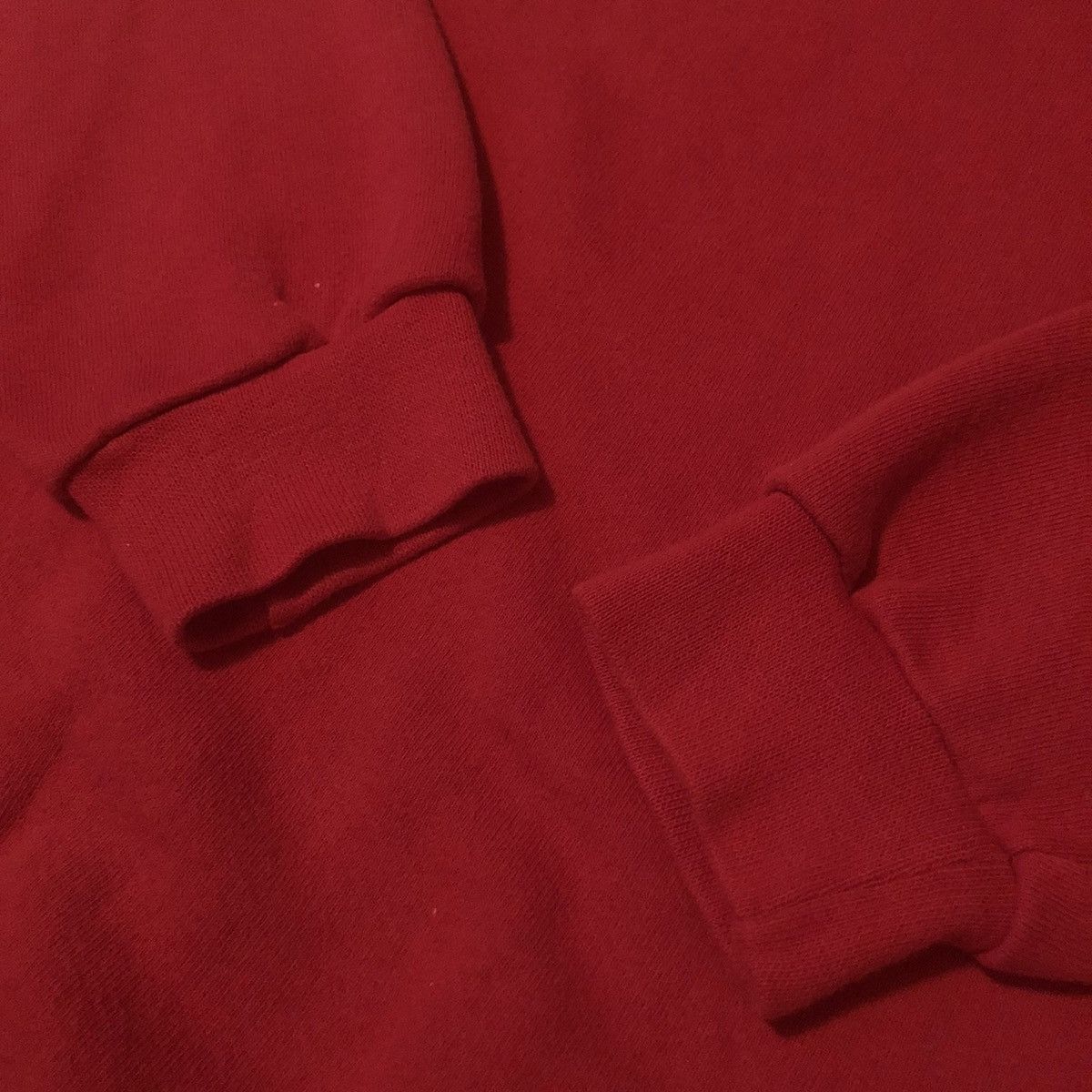 Adidas Vintage 90s Adidas Red Blank Heavyweight Crewneck Made in US Size US L / EU 52-54 / 3 - 4 Thumbnail