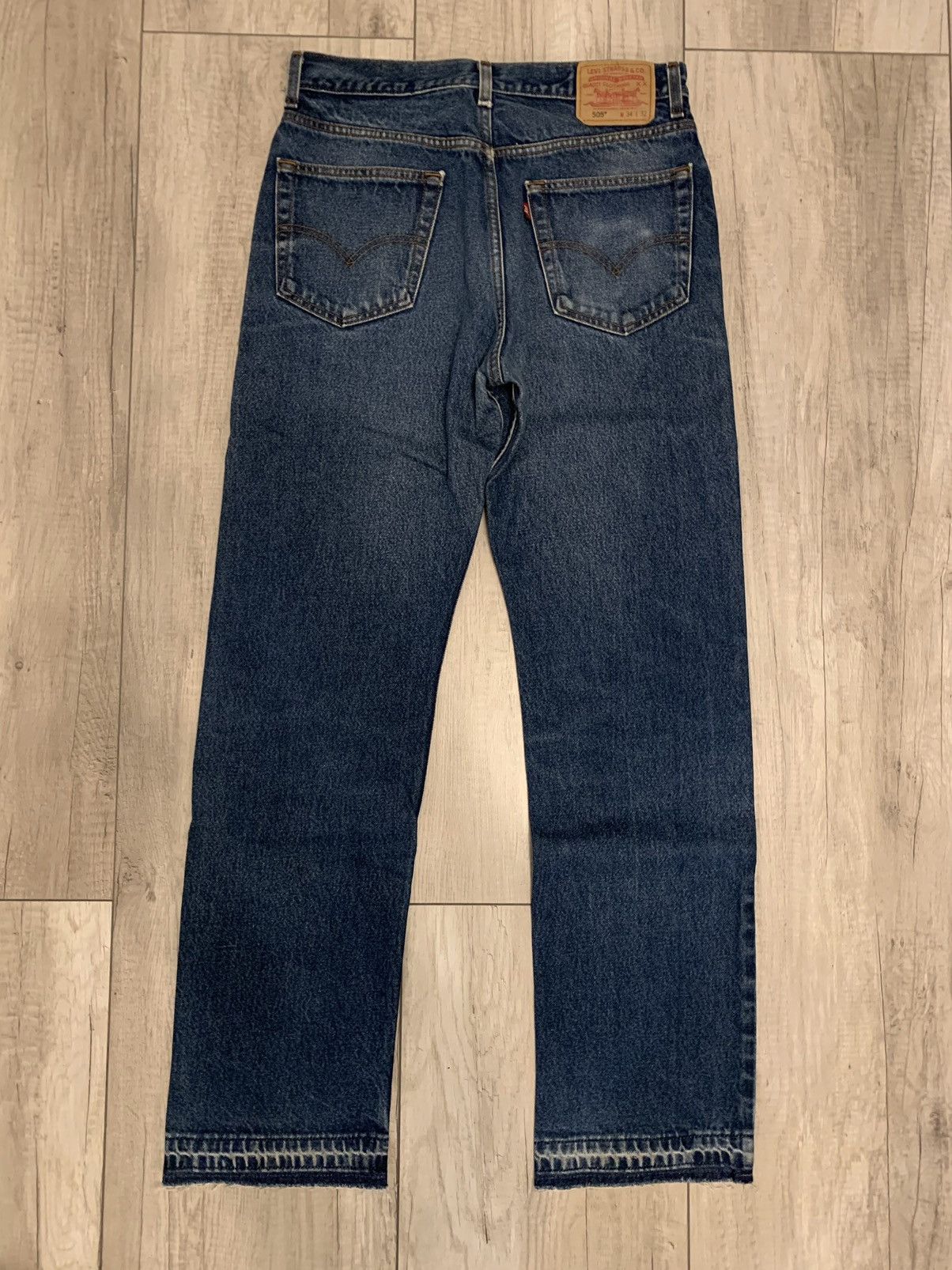 Levi's × Levi's Vintage Clothing × Vintage Vintage Levi’s 505 Blue Released Hem Distressed 501 Size US 32 / EU 48 - 5 Thumbnail