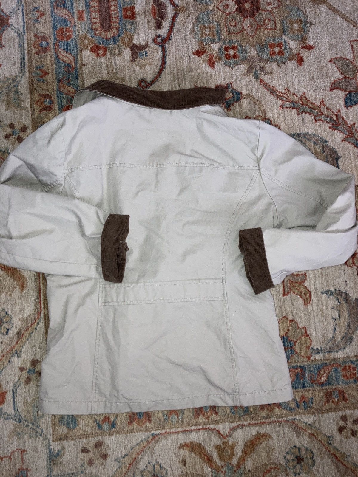 L.L. Bean VTG LL Bean Beige Trench Coat w/ Brown Corduroy Accents Size US M / EU 48-50 / 2 - 6 Thumbnail