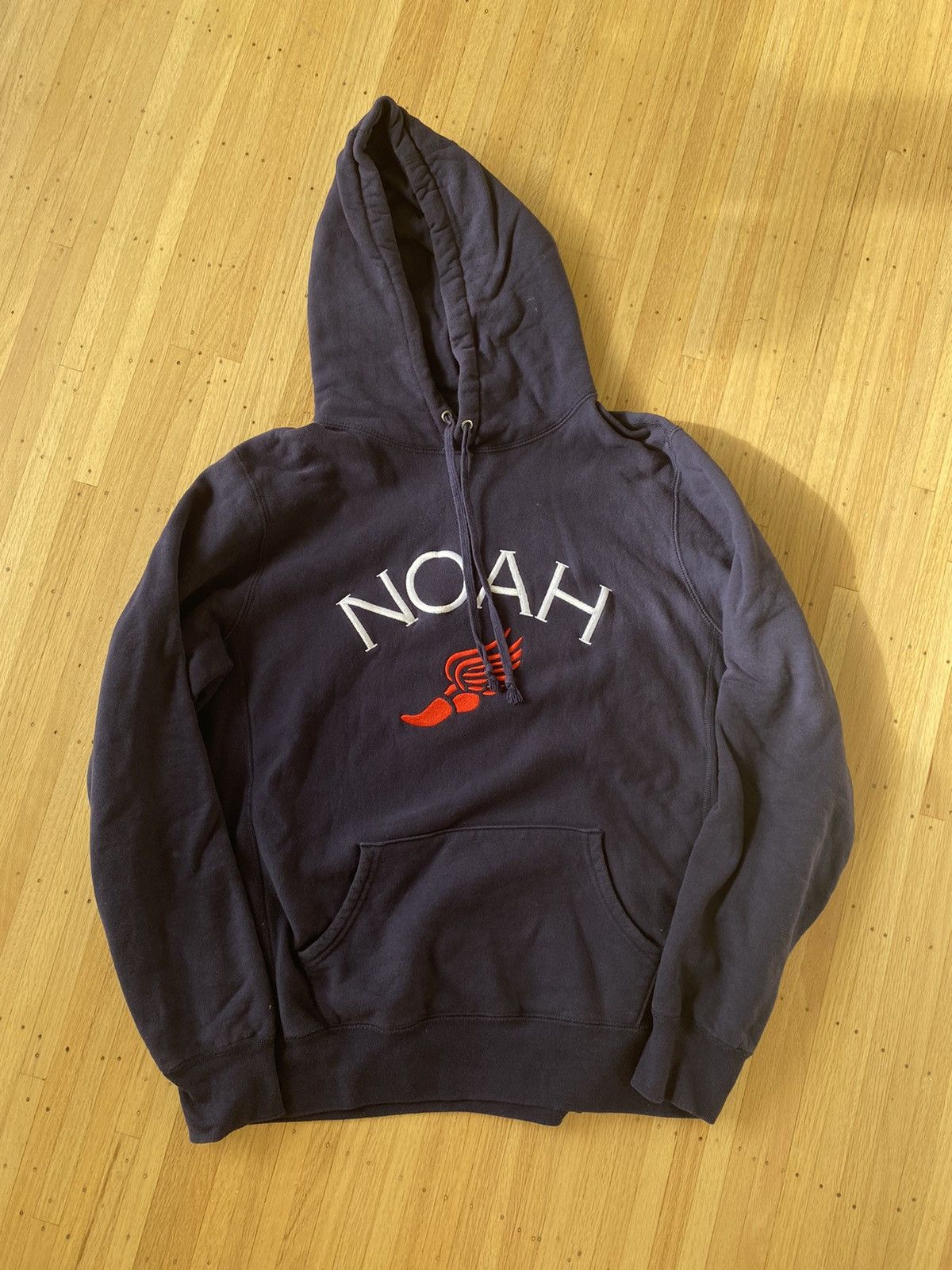 Noah Embroidered Wing Logo Hoodie | Grailed