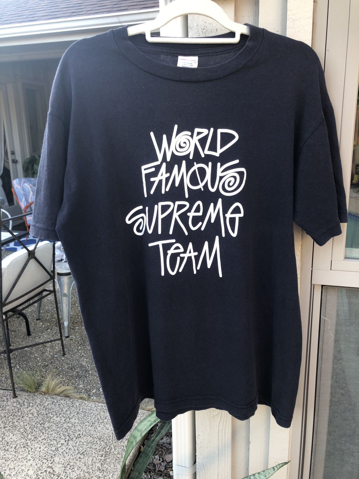 Supreme × Vintage Stussy Supreme World Famous Team Tee | Grailed