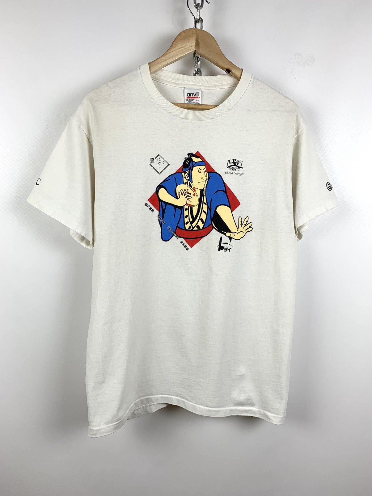 Japanese Brand Vintage Utamaro Art Japanese Samurai NFL Made in USA T-Shirt Size US M / EU 48-50 / 2 - 1 Thumbnail
