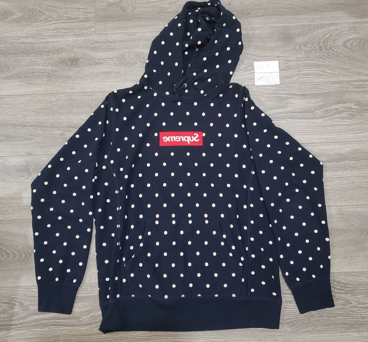 Supreme Supreme x Comme Des Garcons Box Logo Hoodie Navy Polka Dot