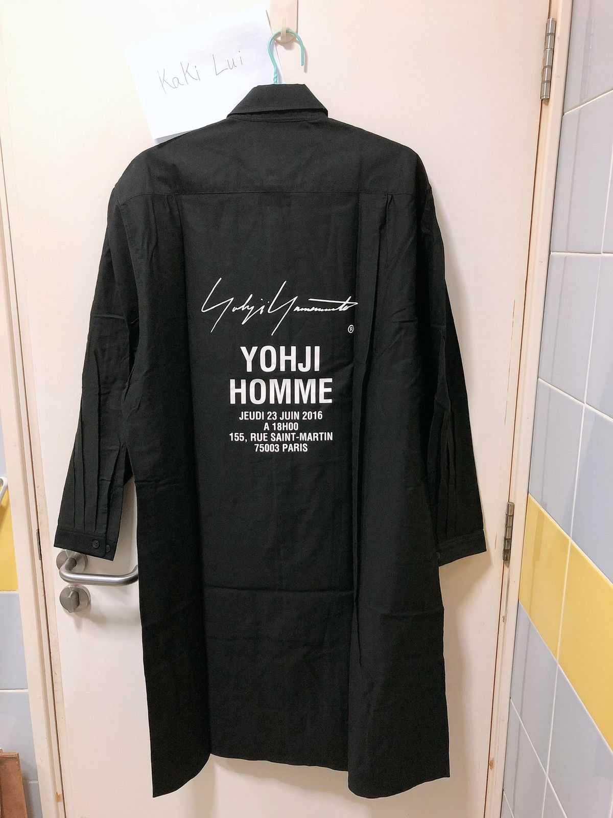 Yohji Yamamoto Yohji Yamamoto back-print Staff Shirt black color Size US L / EU 52-54 / 3 - 1 Thumbnail