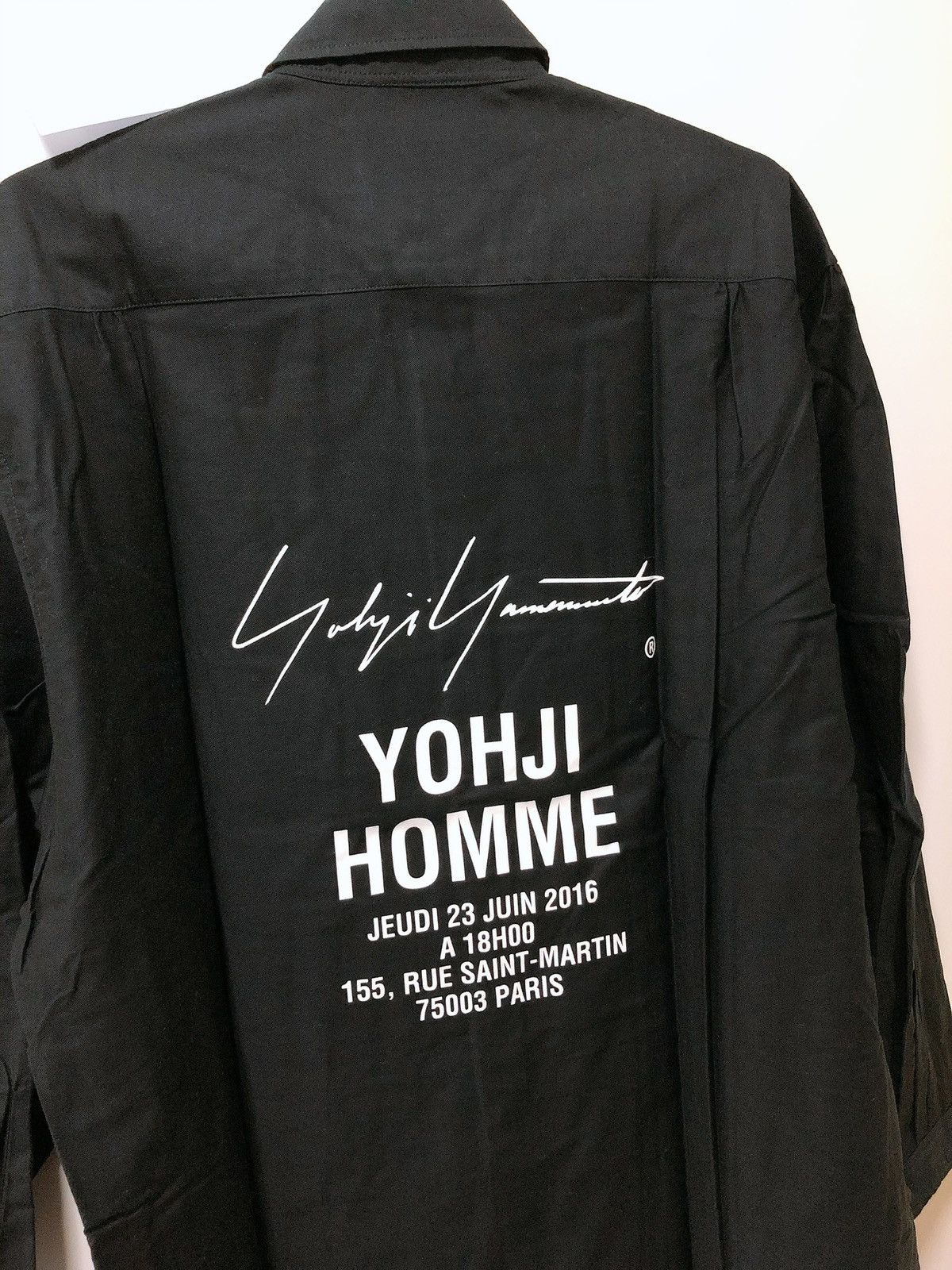 Yohji Yamamoto Yohji Yamamoto back-print Staff Shirt black color Size US L / EU 52-54 / 3 - 3 Thumbnail