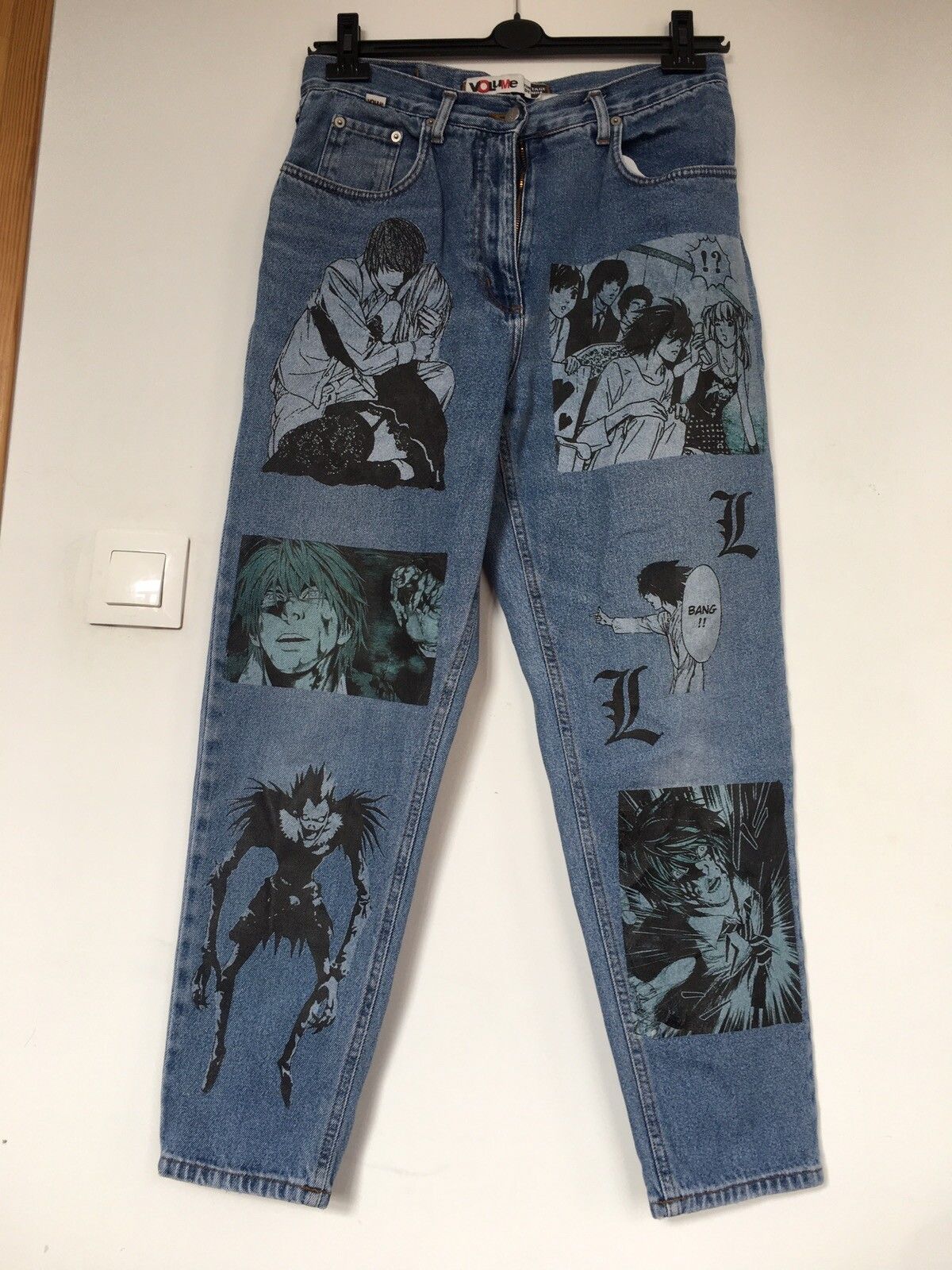 Custom Death Note Custom anime denim ryuk manga panels jeans | Grailed