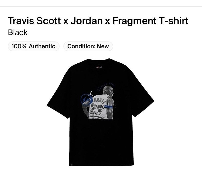 Travis Scott x Jordan x Fragment T-shirt - White / Black