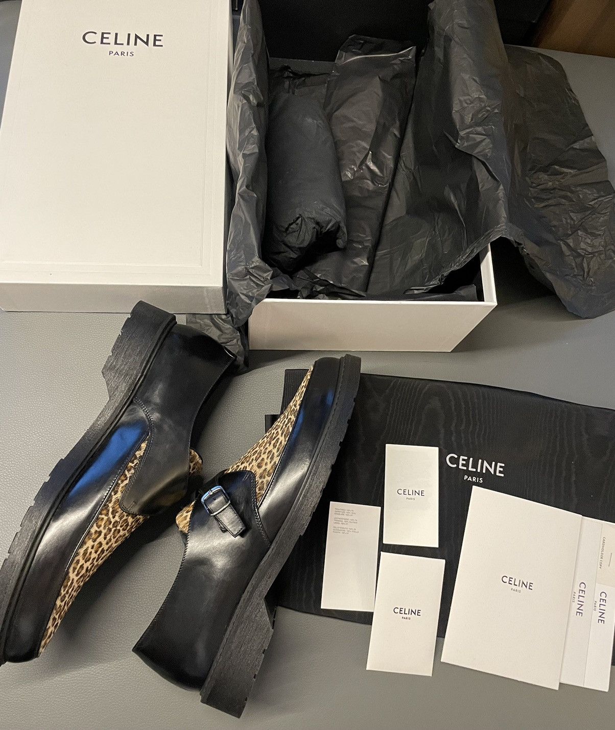 Celine × Hedi Slimane Celine Hedi Slimane Leopard Creeper Loafer Super Runway Size US 9.5 / EU 42-43 - 14 Thumbnail