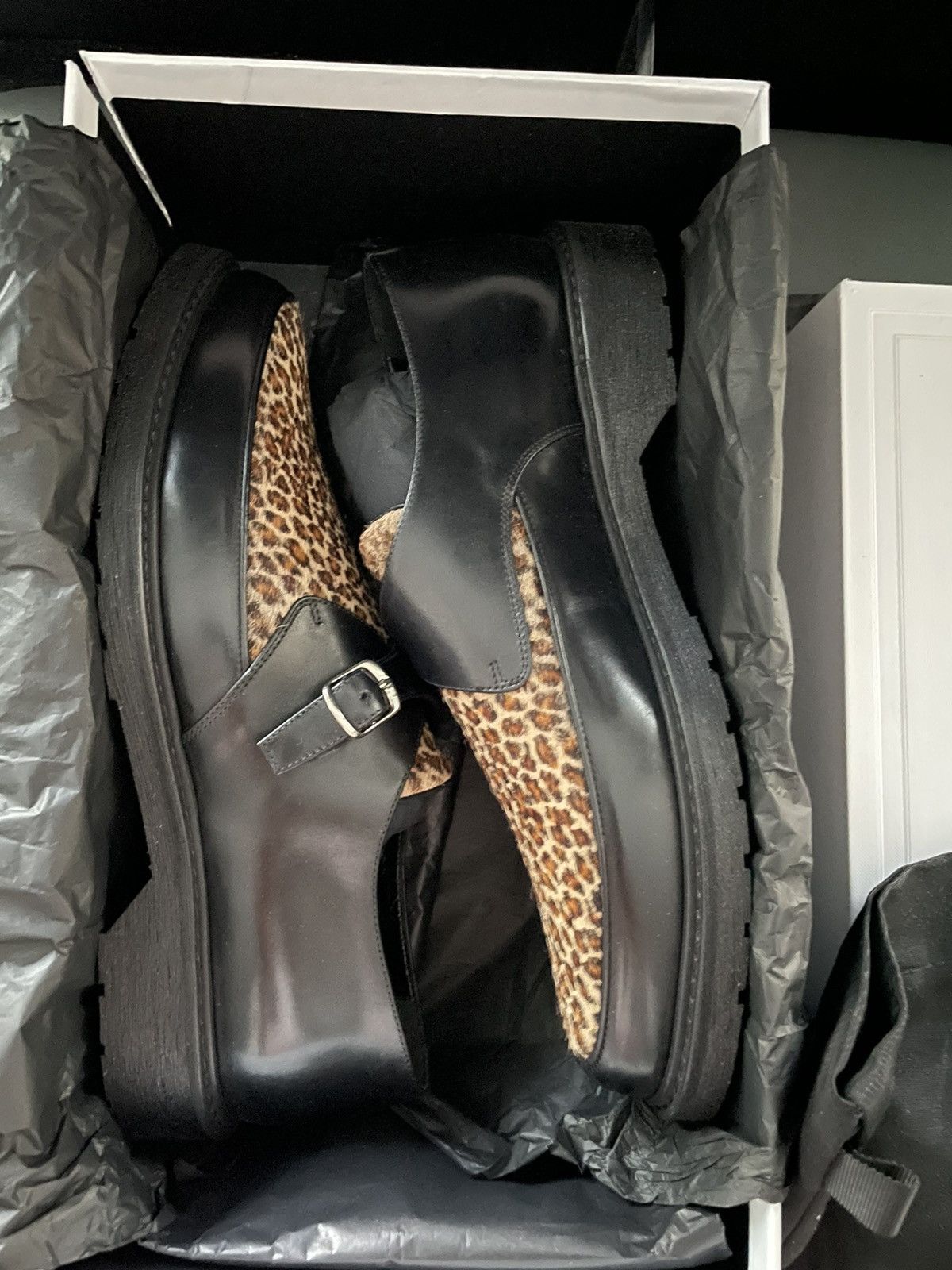 Celine × Hedi Slimane Celine Hedi Slimane Leopard Creeper Loafer Super Runway Size US 9.5 / EU 42-43 - 18 Thumbnail
