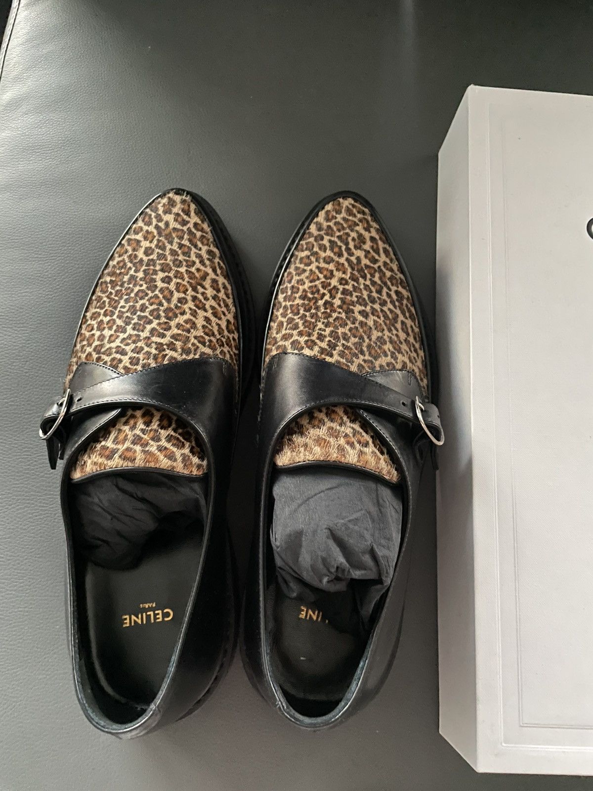 Celine × Hedi Slimane Celine Hedi Slimane Leopard Creeper Loafer Super Runway Size US 9.5 / EU 42-43 - 22 Thumbnail