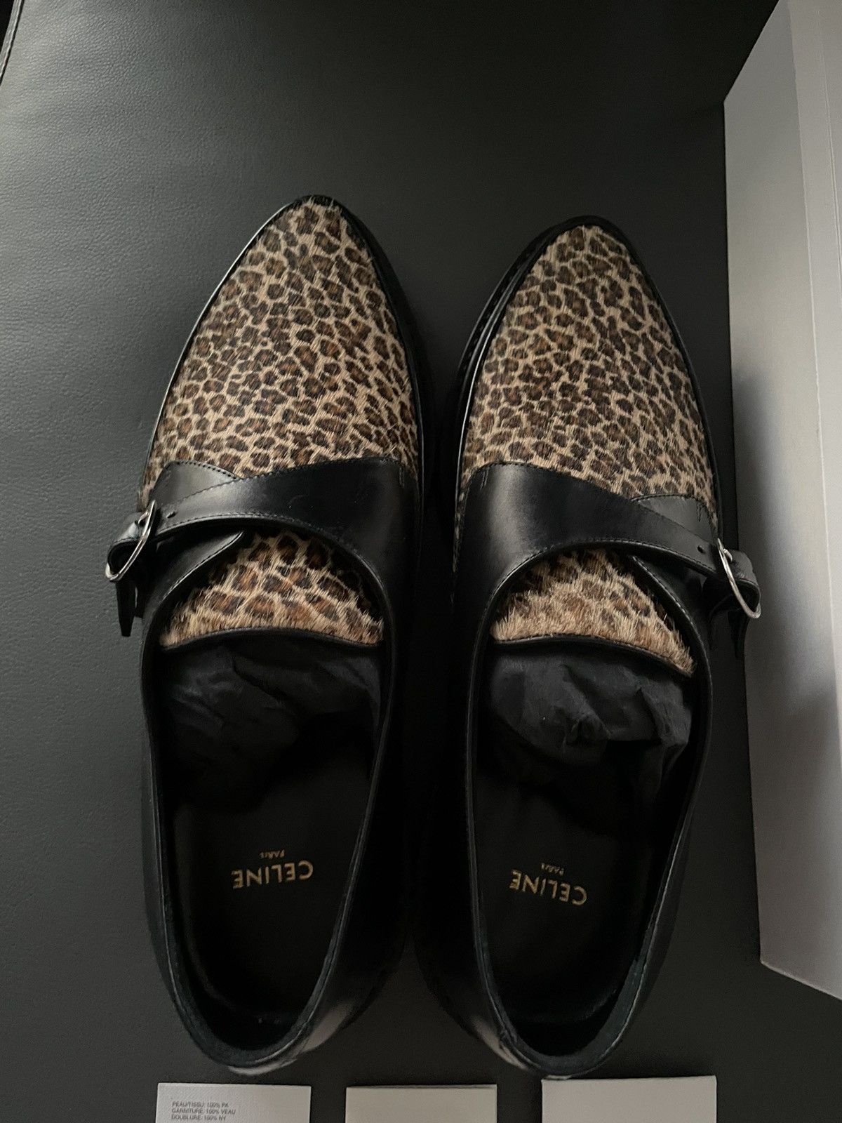 Celine × Hedi Slimane Celine Hedi Slimane Leopard Creeper Loafer Super Runway Size US 9.5 / EU 42-43 - 25 Thumbnail