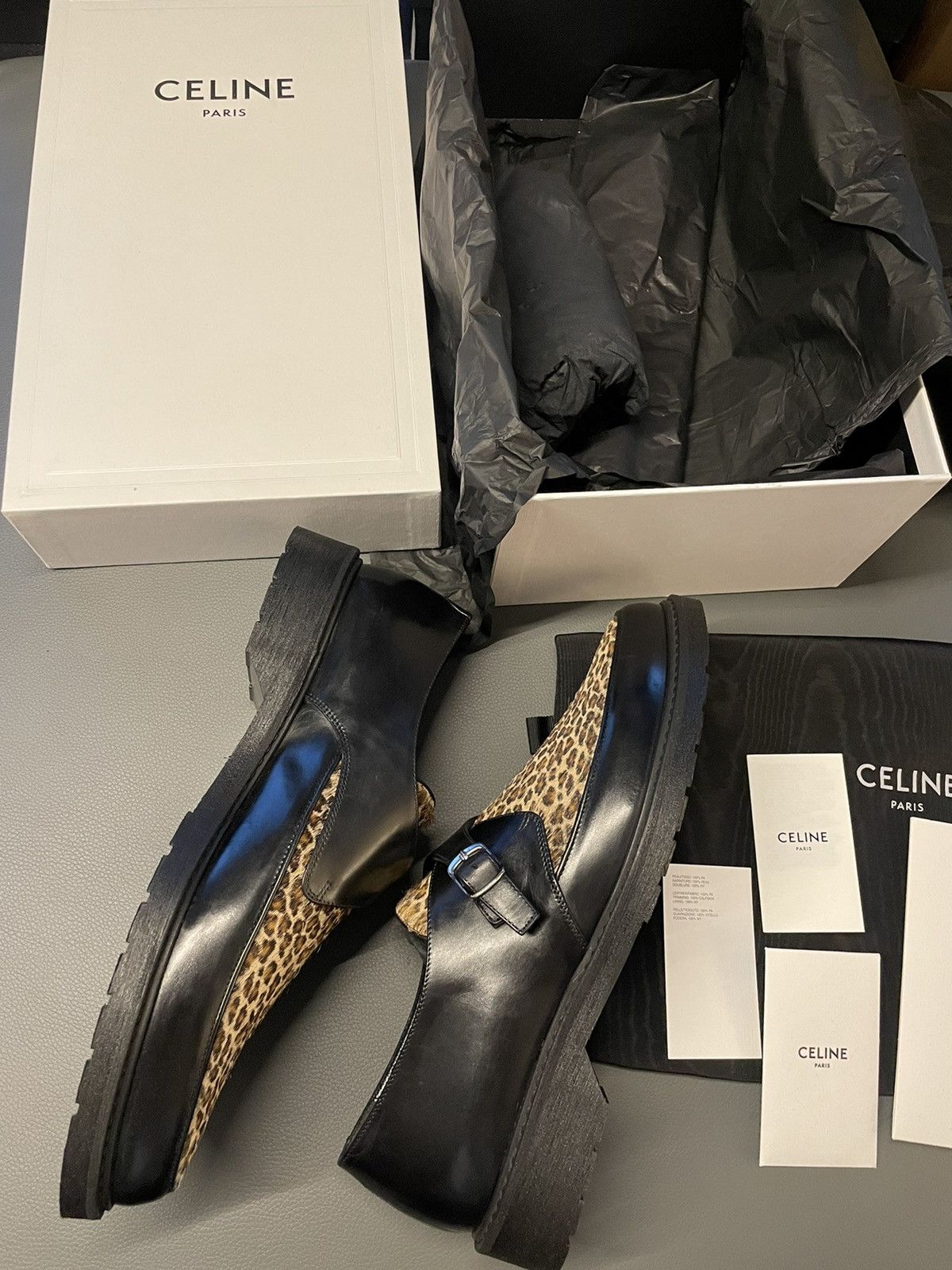 Celine × Hedi Slimane Celine Hedi Slimane Leopard Creeper Loafer Super Runway Size US 9.5 / EU 42-43 - 15 Thumbnail