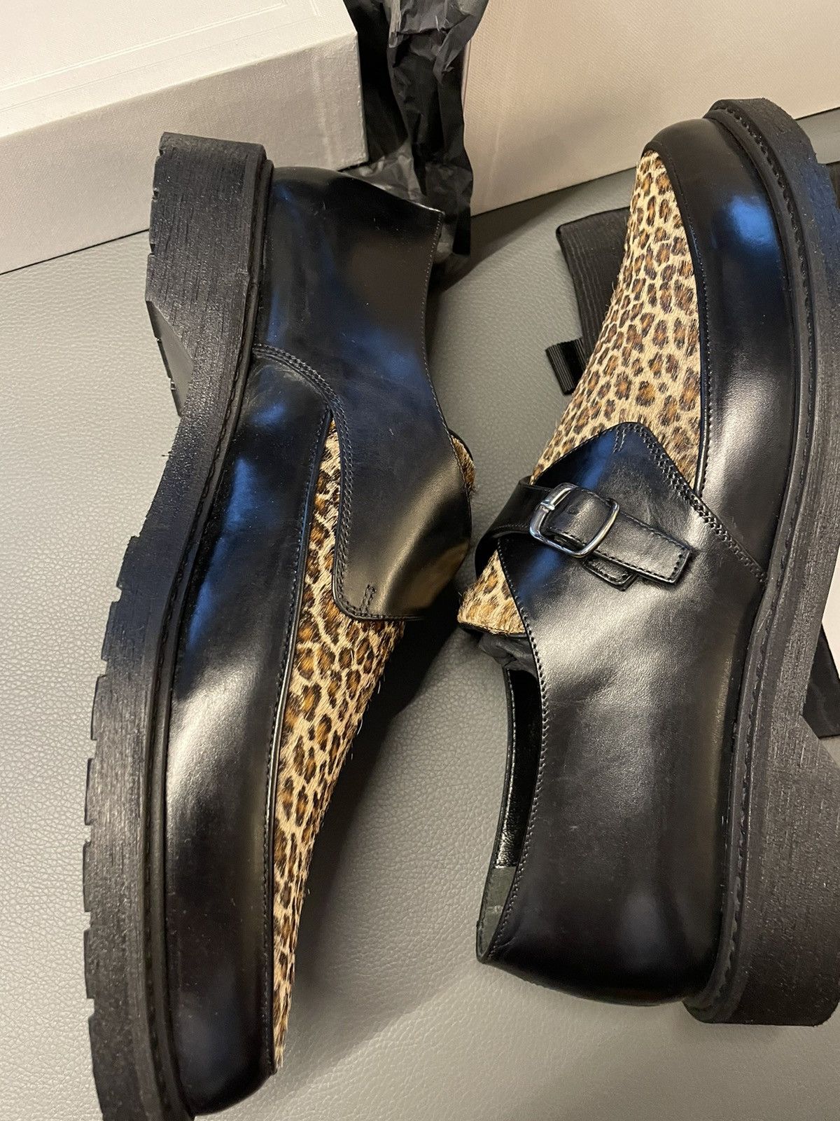 Celine × Hedi Slimane Celine Hedi Slimane Leopard Creeper Loafer Super Runway Size US 9.5 / EU 42-43 - 16 Thumbnail