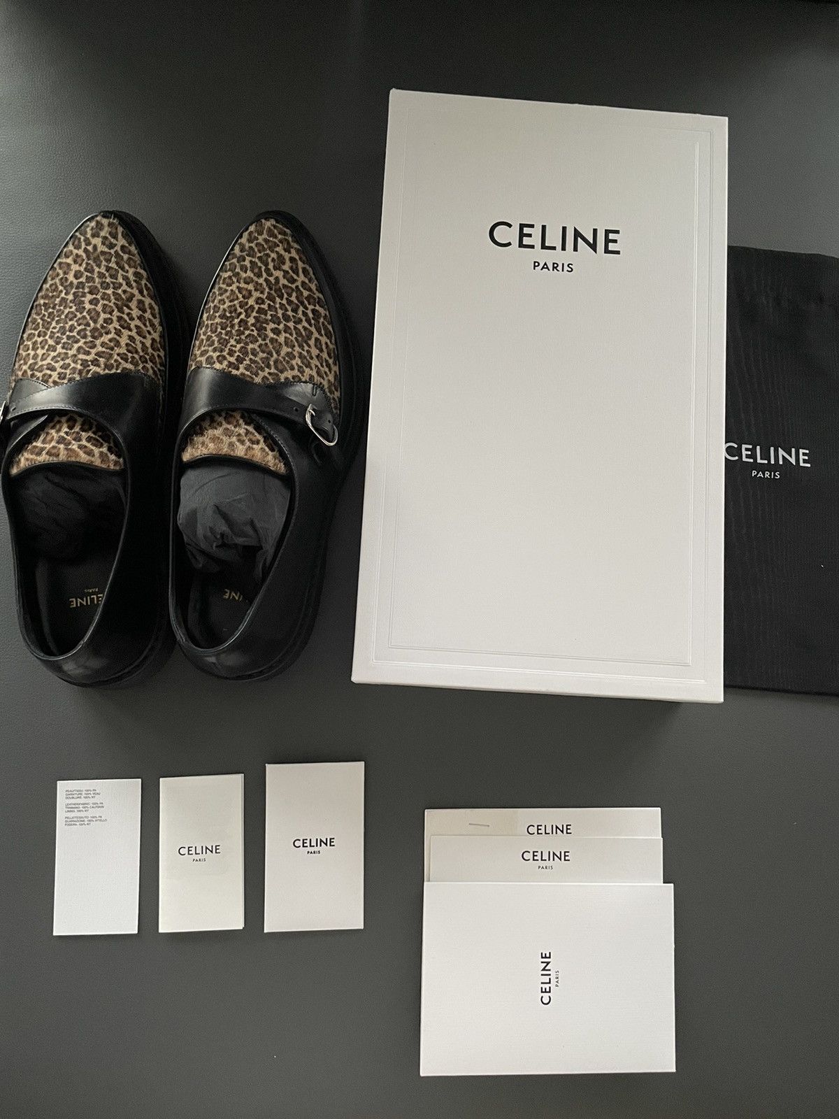 Celine × Hedi Slimane Celine Hedi Slimane Leopard Creeper Loafer Super Runway Size US 9.5 / EU 42-43 - 19 Thumbnail