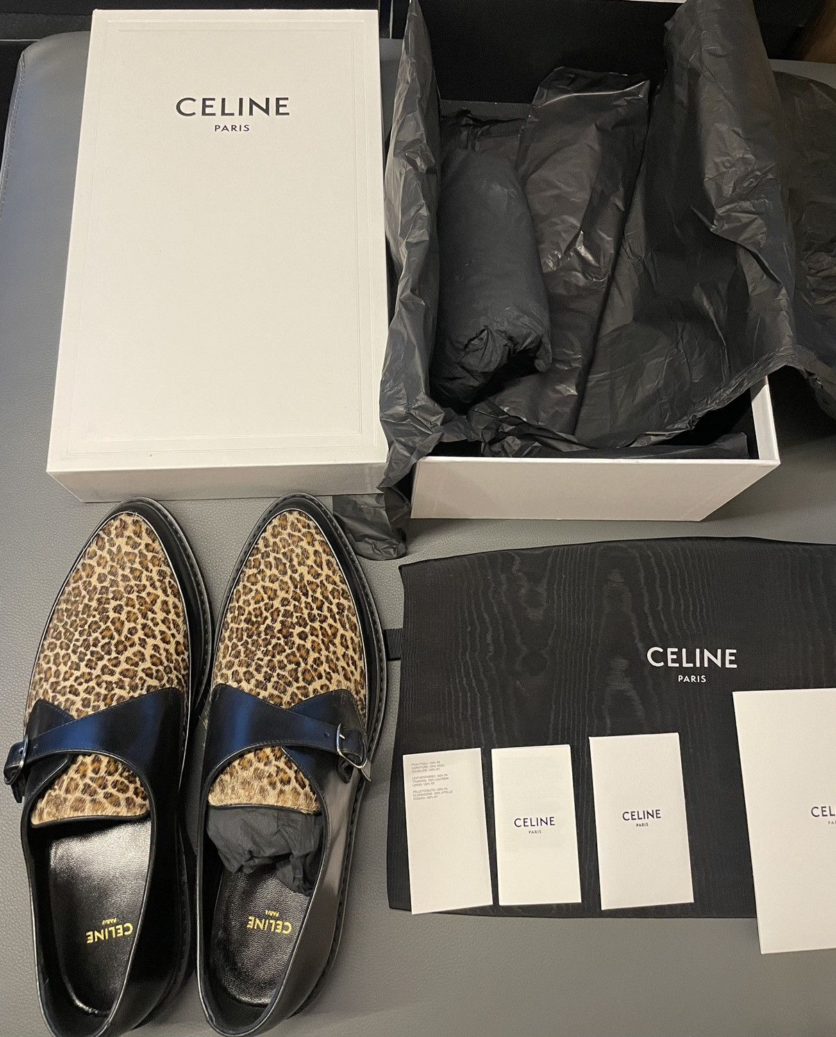 Celine × Hedi Slimane Celine Hedi Slimane Leopard Creeper Loafer Super Runway Size US 9.5 / EU 42-43 - 6 Thumbnail