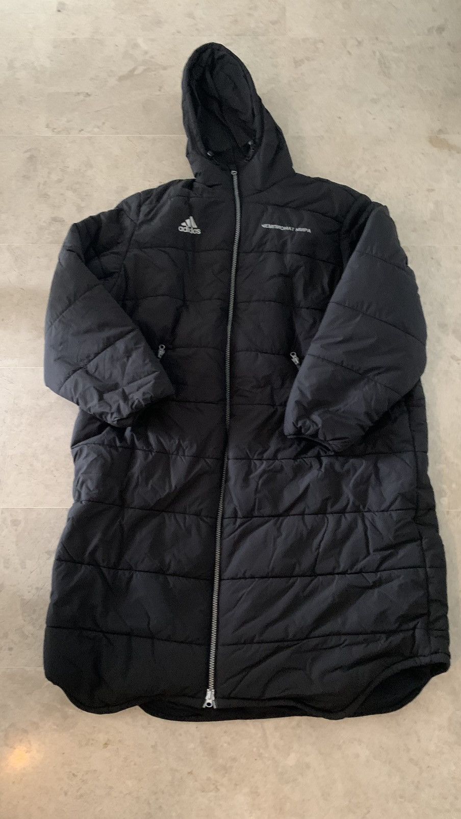 image of Adidas x Gosha Rubchinskiy Long Puffer Parka Coat in Black, Men's (Size 2XL)