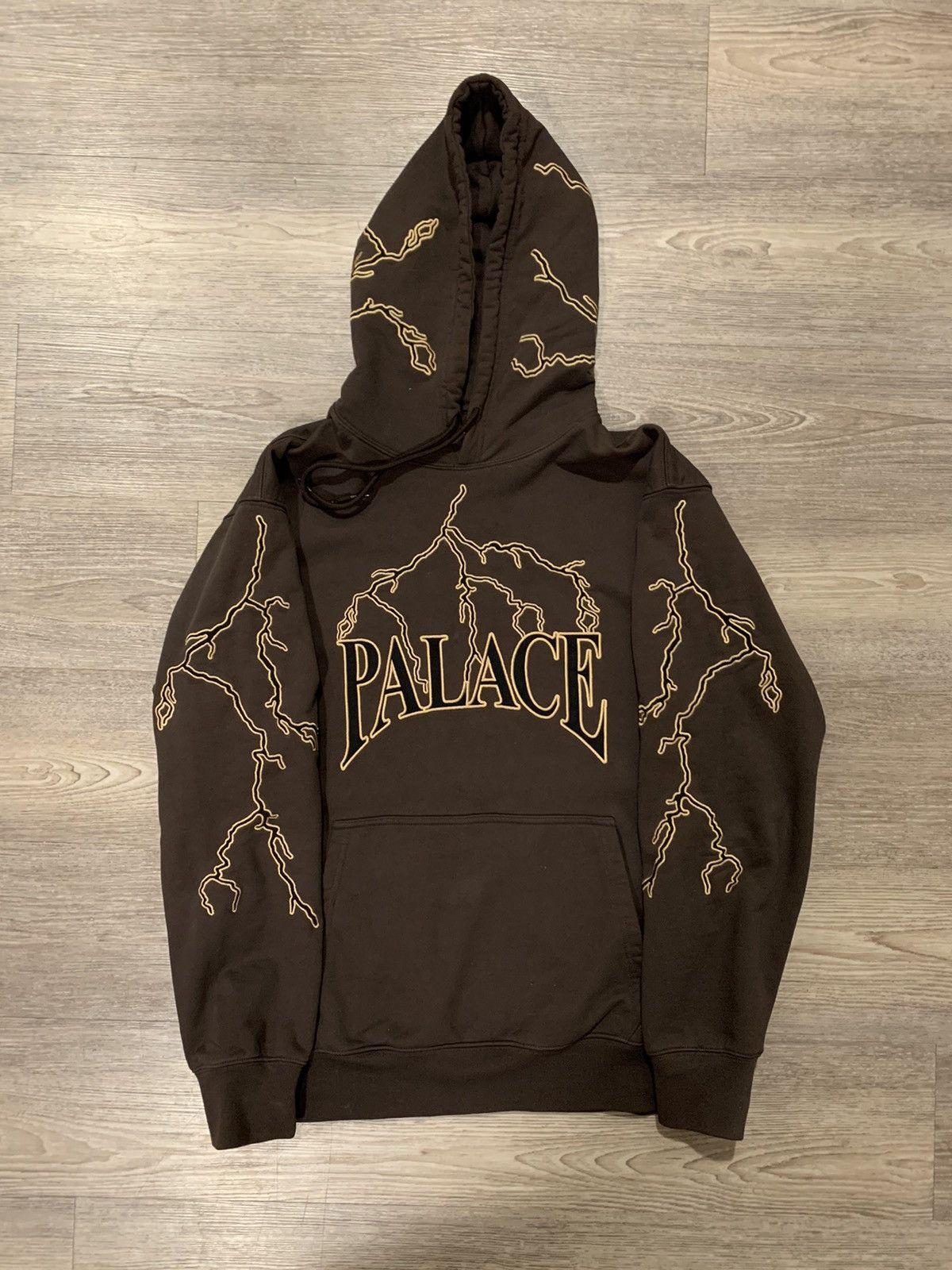 Palace Brown Palace lightning speed hoodie | Grailed