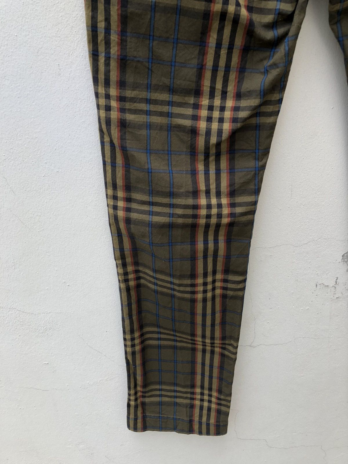 Paul Smith R. Newbold Classic Checkered Waxed Chinos Trouser Pant Size US 31 - 10 Thumbnail