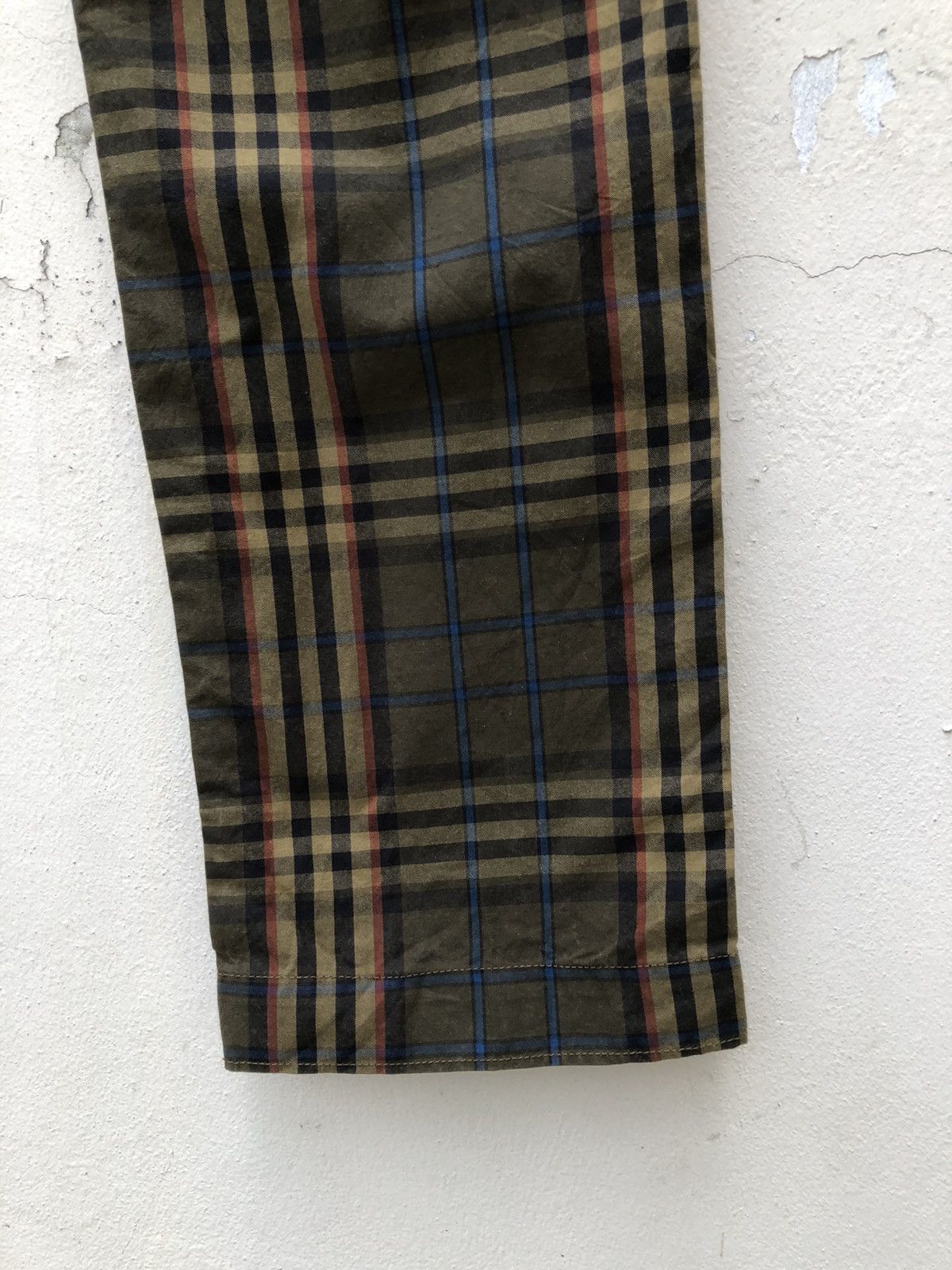 Paul Smith R. Newbold Classic Checkered Waxed Chinos Trouser Pant Size US 31 - 13 Thumbnail