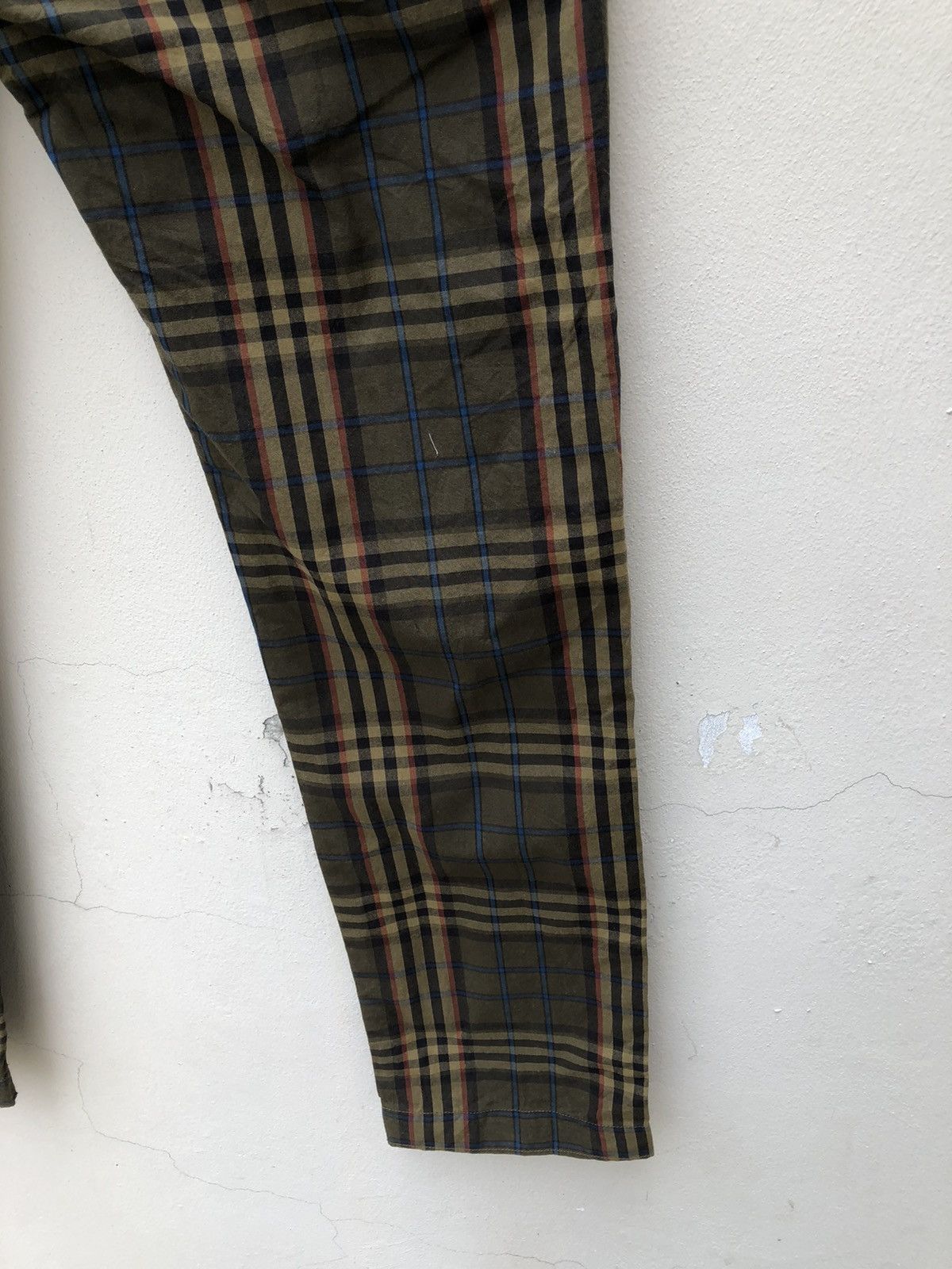 Paul Smith R. Newbold Classic Checkered Waxed Chinos Trouser Pant Size US 31 - 12 Thumbnail