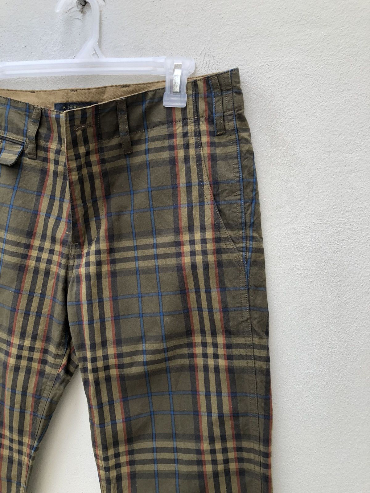 Paul Smith R. Newbold Classic Checkered Waxed Chinos Trouser Pant Size US 31 - 5 Thumbnail