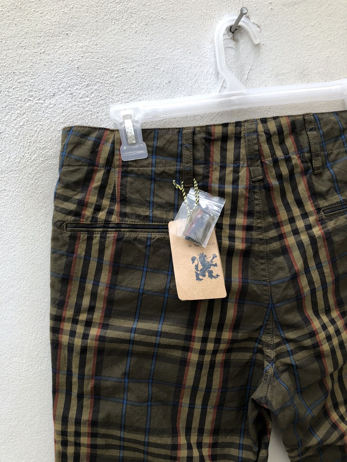 Paul Smith R. Newbold Classic Checkered Waxed Chinos Trouser Pant Size US 31 - 9 Thumbnail