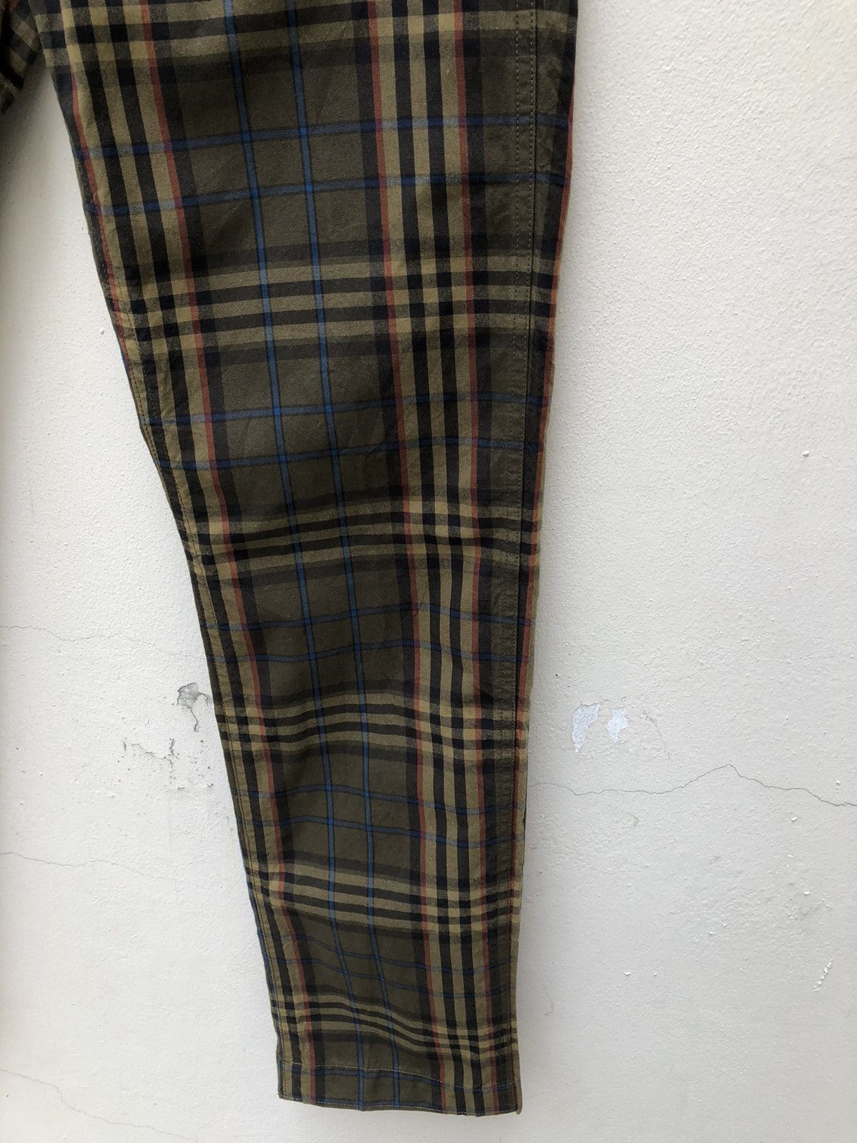 Paul Smith R. Newbold Classic Checkered Waxed Chinos Trouser Pant Size US 31 - 6 Thumbnail