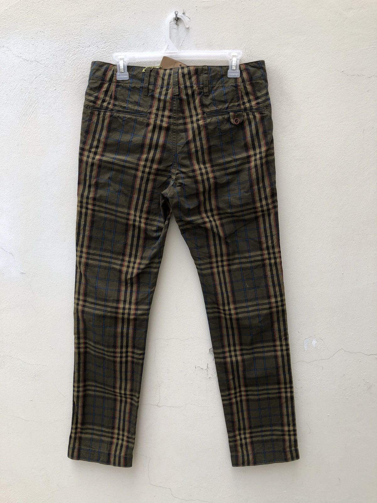 Paul Smith R. Newbold Classic Checkered Waxed Chinos Trouser Pant Size US 31 - 7 Thumbnail