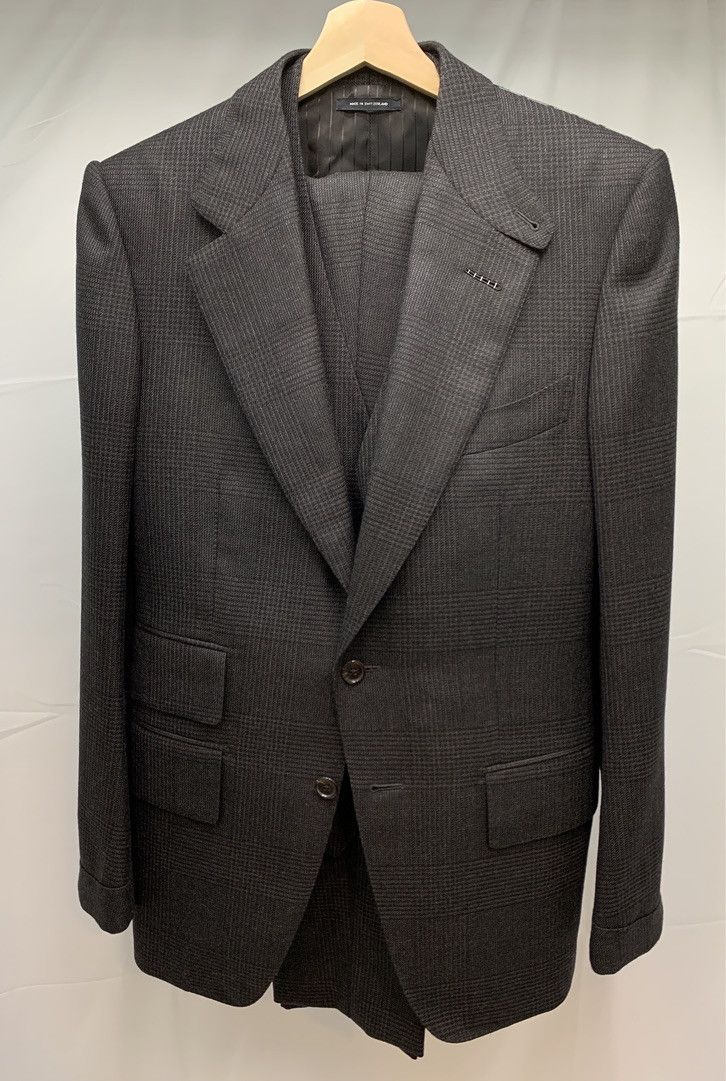 Tom Ford TOM FORD Fit Z Wool Cashmere Slim Check 3pc Vest Suit | Grailed