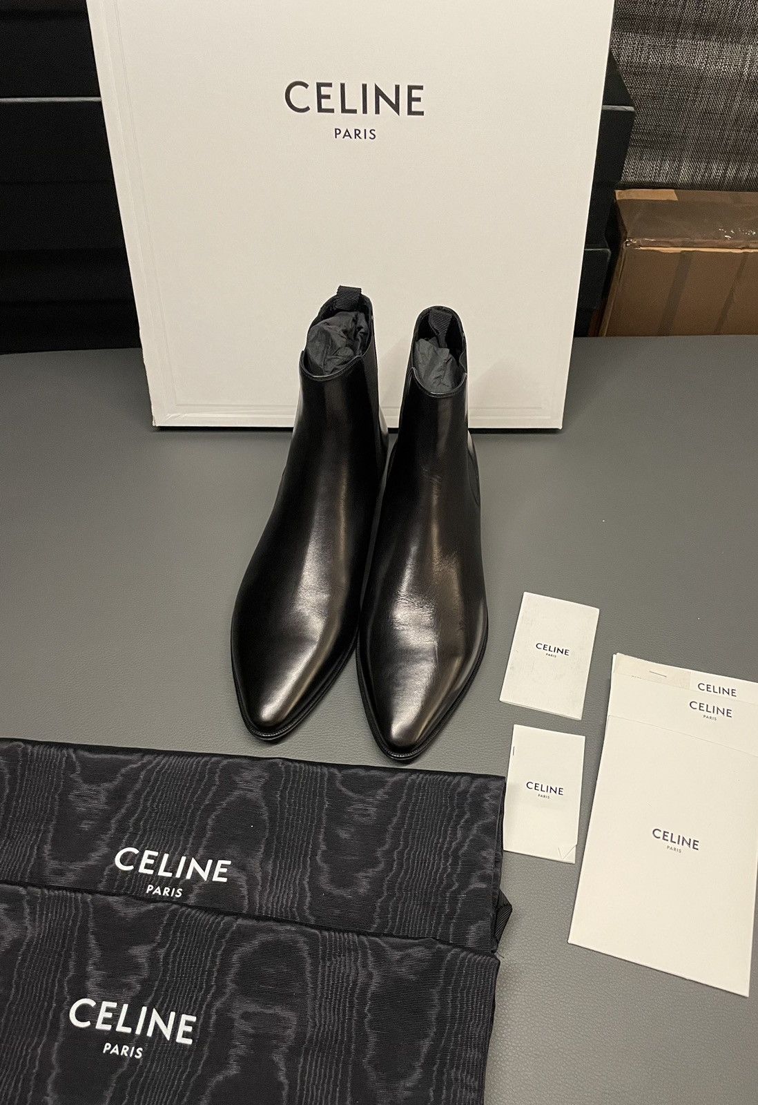 Celine × Hedi Slimane Super Runway Brand NEW Hedi Chelsea Boots Limited Edition Size US 8 / EU 41 - 11 Thumbnail