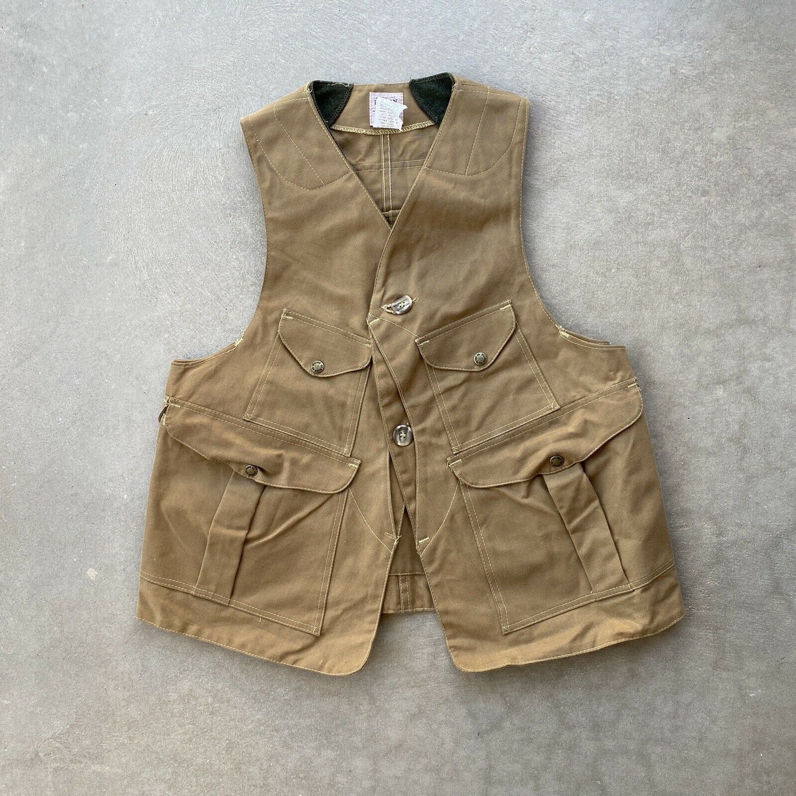 Gilet De Chasse Vintage Filson USA Taille 54 – Orange Y2K – État Usé (distressed) Pour Look Authentique