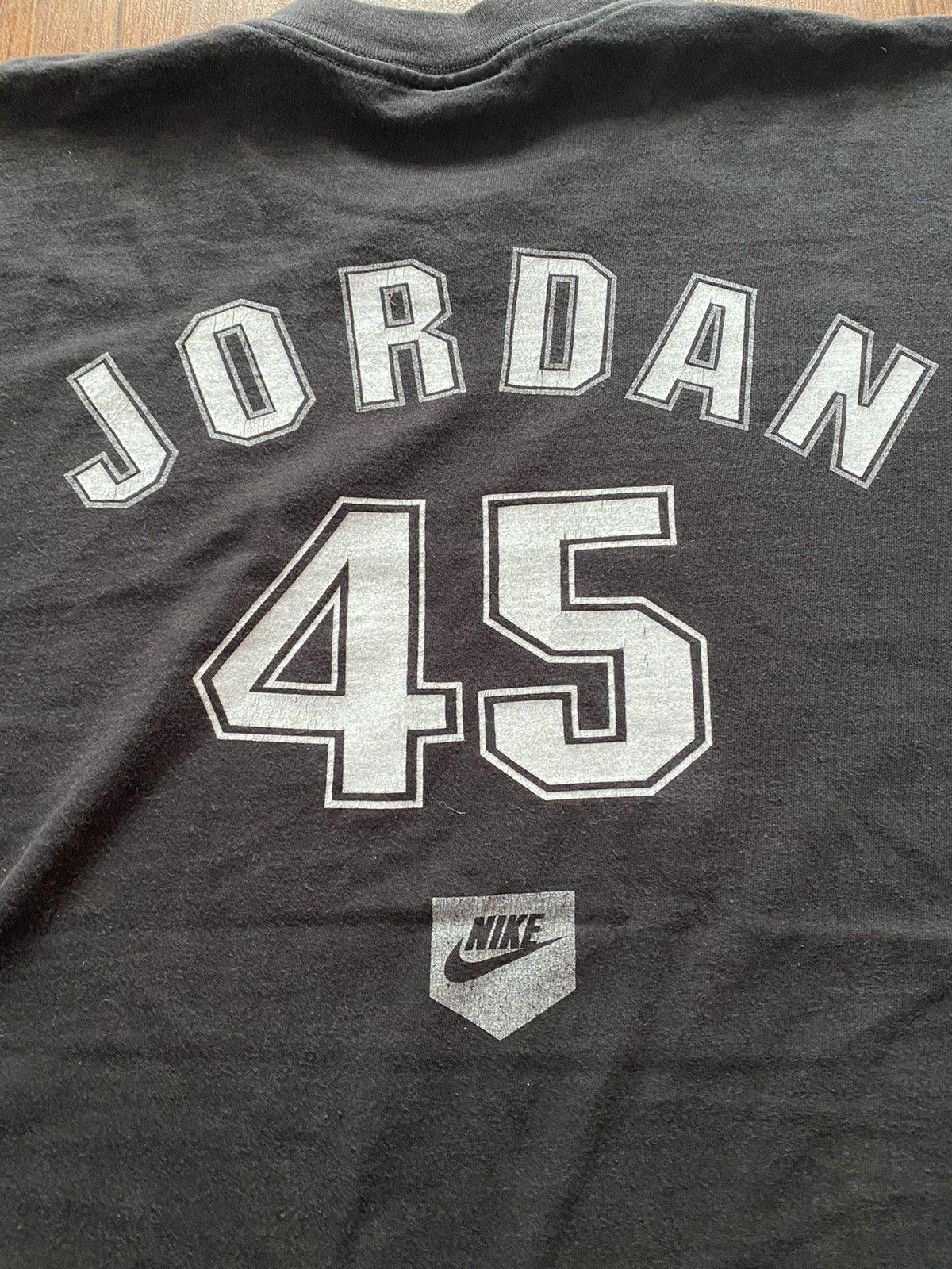 NBA × Nike Vintage 90s Jordan 45 Nike Gray Tag Size US XL / EU 56 / 4 - 4 Thumbnail