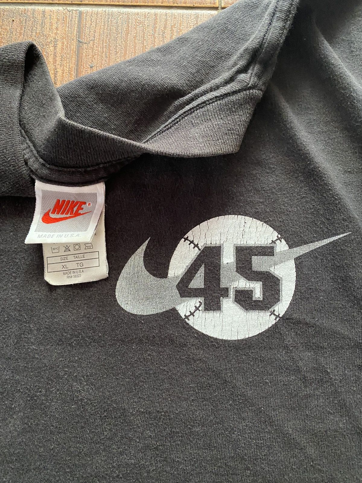 NBA × Nike Vintage 90s Jordan 45 Nike Gray Tag Size US XL / EU 56 / 4 - 3 Thumbnail