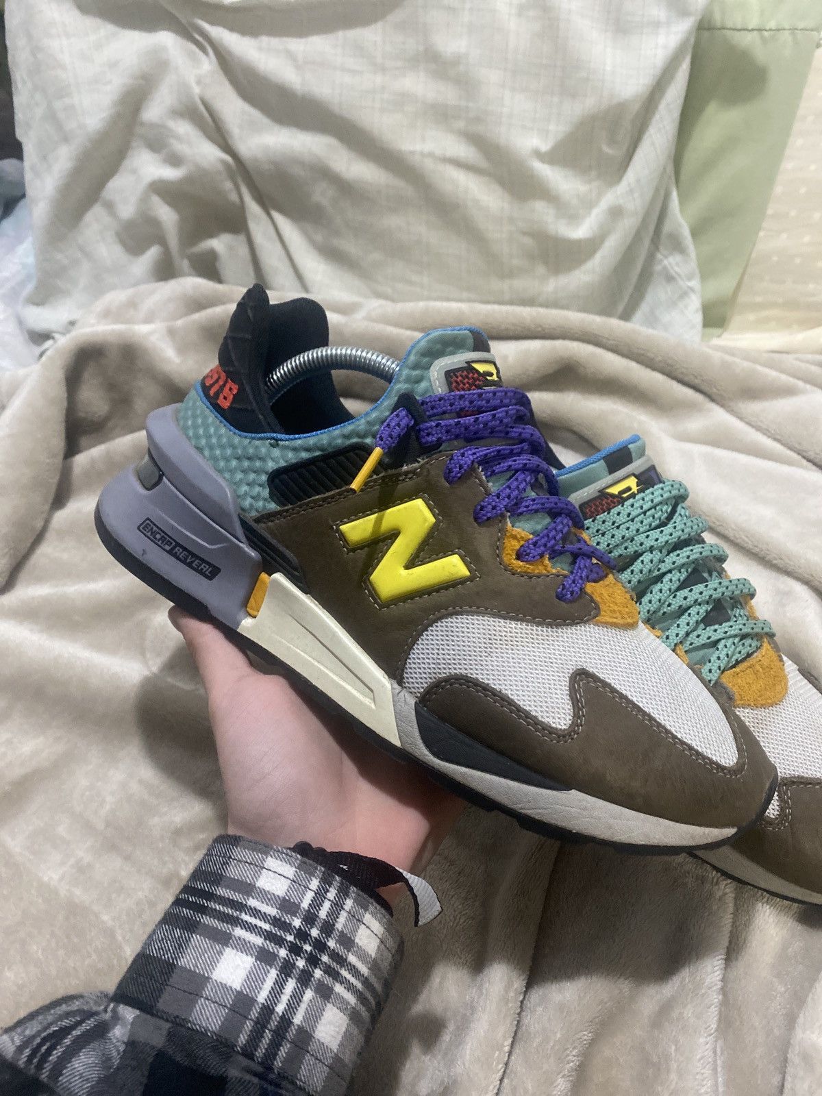 image of New Balance Bodega No Bad Days Shoes in White, Men's (Size 9)