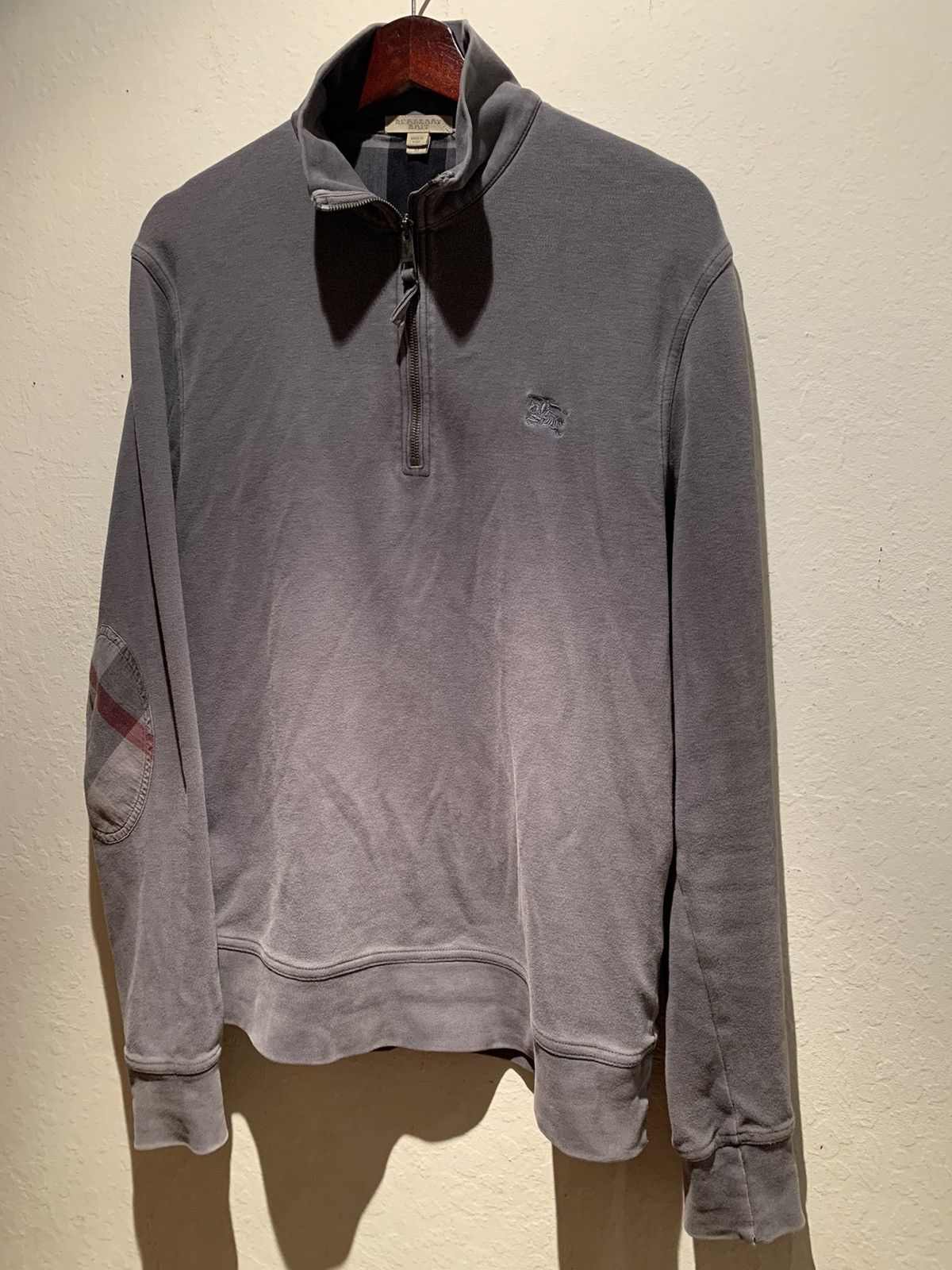 Burberry × Designer × Vintage *RARE* Vintage Burberry Half-Zip Heavyweight Sweater - M Size US M / EU 48-50 / 2 - 1 Thumbnail