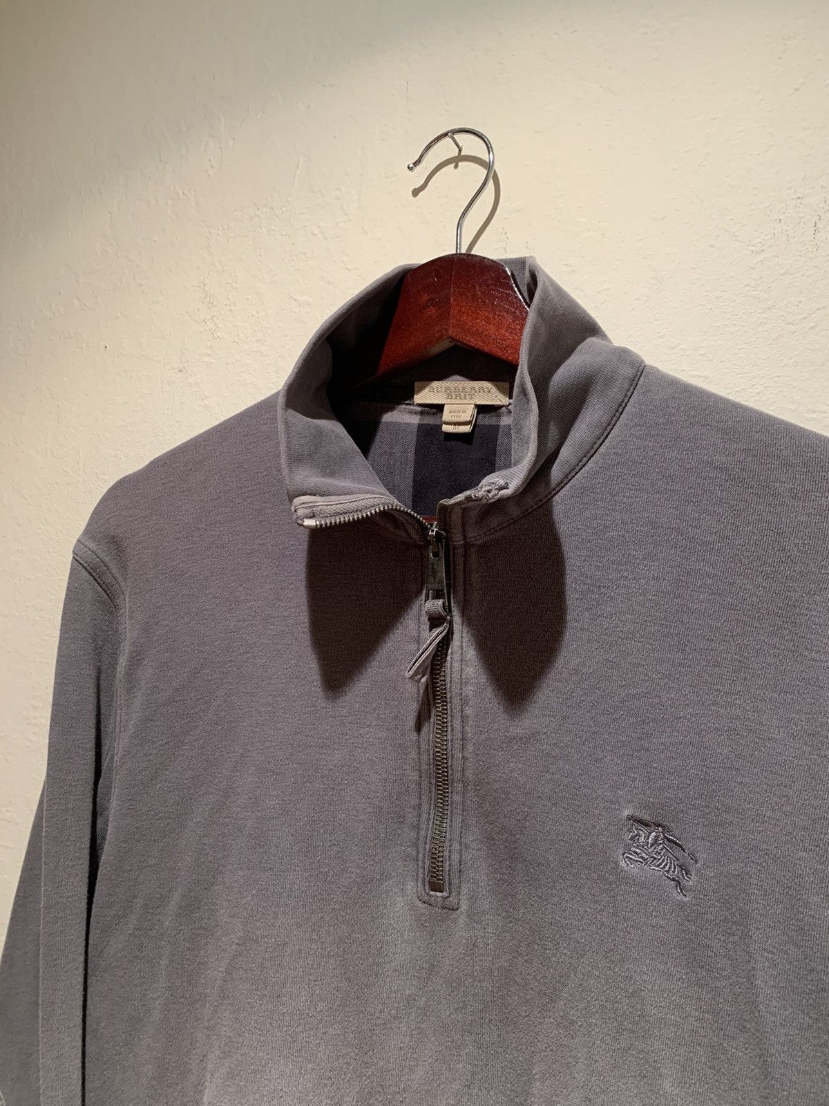 Burberry × Designer × Vintage *RARE* Vintage Burberry Half-Zip Heavyweight Sweater - M Size US M / EU 48-50 / 2 - 3 Thumbnail