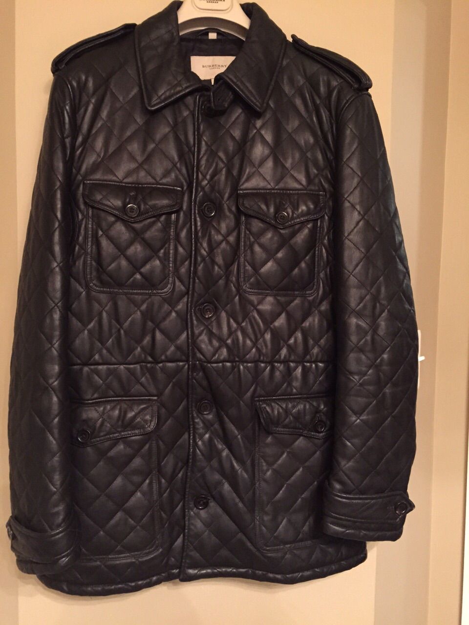 Burberry Leather jacket Lambskin Quilt | Grailed