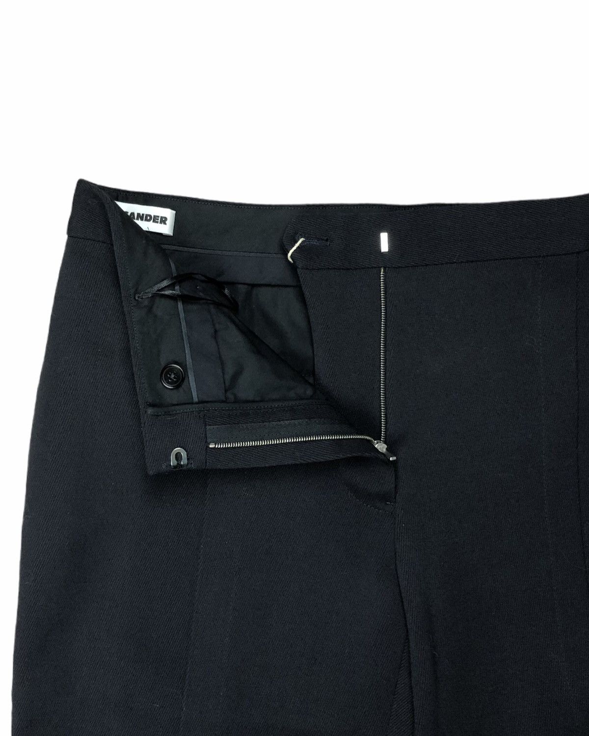 Jil Sander Jil Sander Luna Wool Button Detail Pants Navy - AW19 Size US 29 - 3 Thumbnail