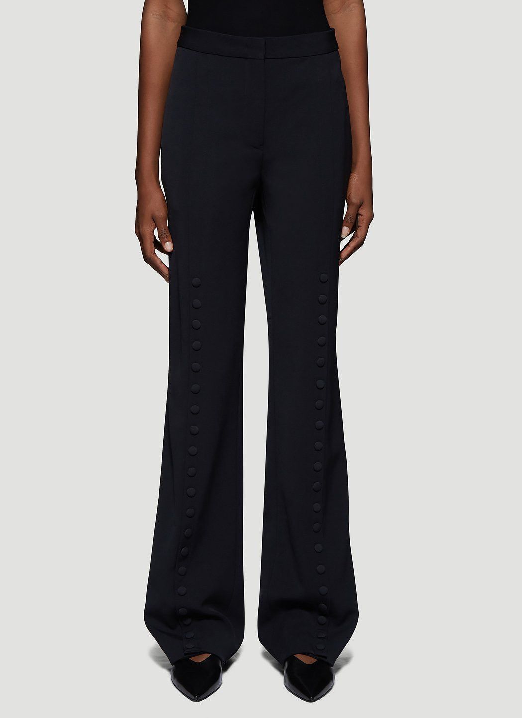 Jil Sander Jil Sander Luna Wool Button Detail Pants Navy - AW19 Size US 29 - 6 Thumbnail