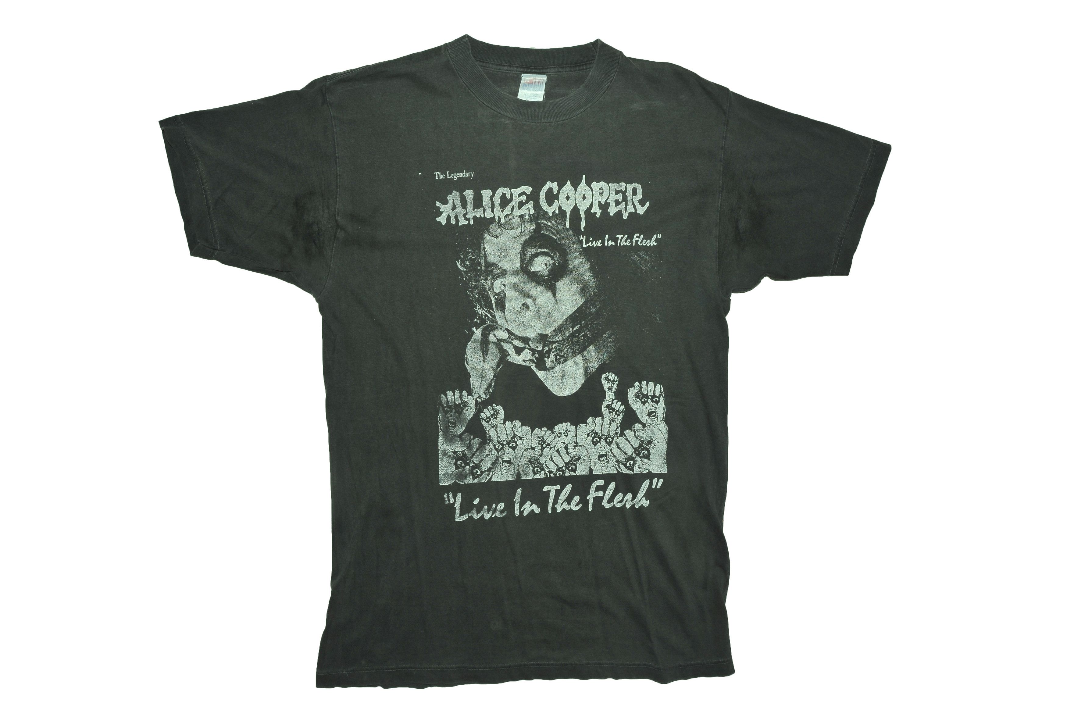 Vintage Vintage Alice Cooper Live In The Flesh Tour T-shirt Size US L / EU 52-54 / 3 - 1 Thumbnail