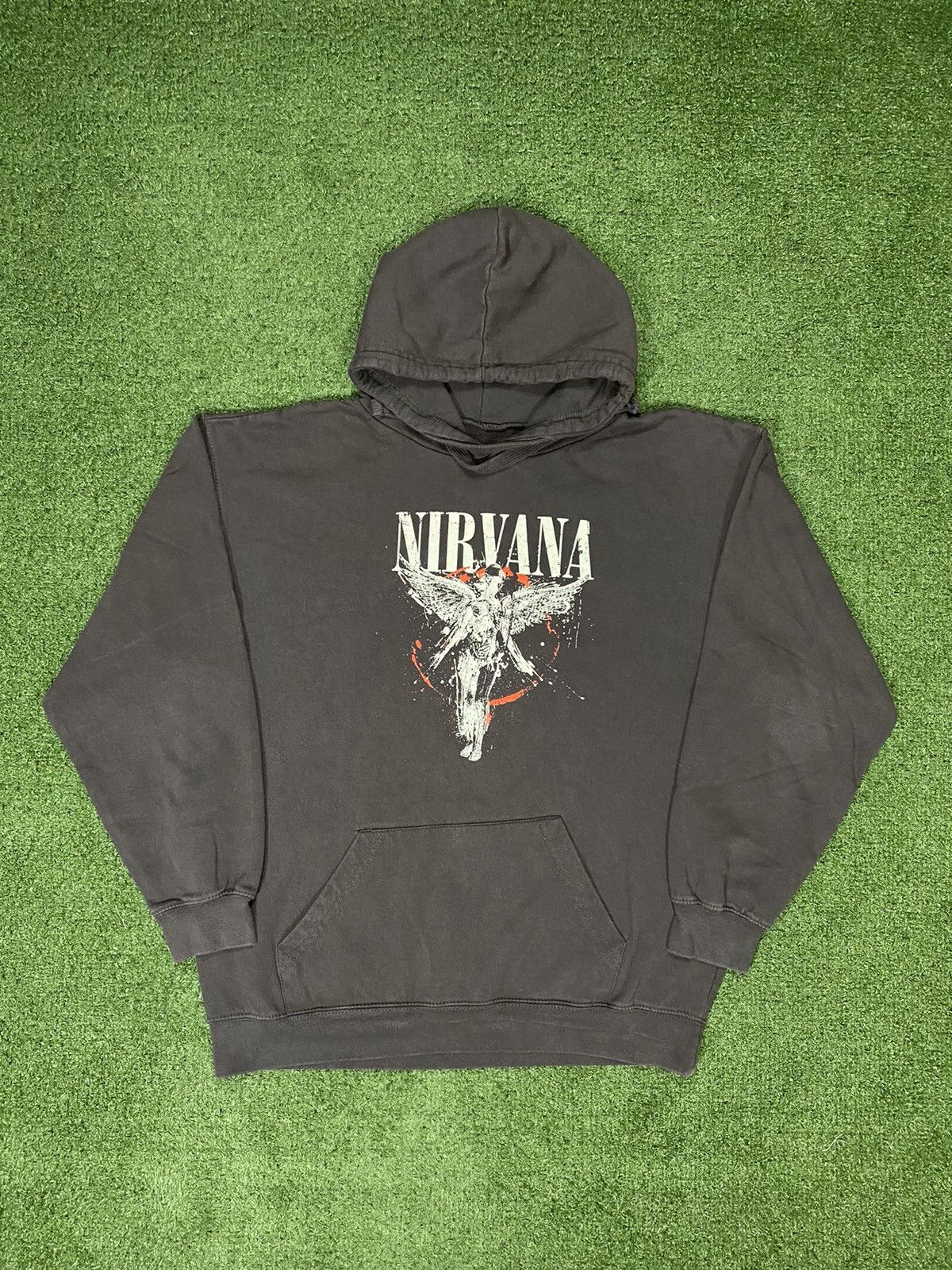 Nirvana 2018 Faded Nirvana “in utero” graphic hoodie reprint | Grailed