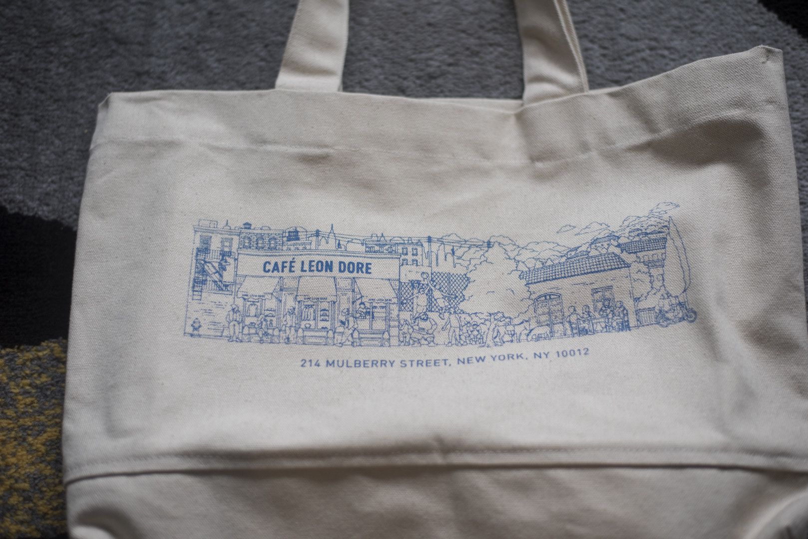 Cafe Leon Dore Canvas Graphic Tote Bag
