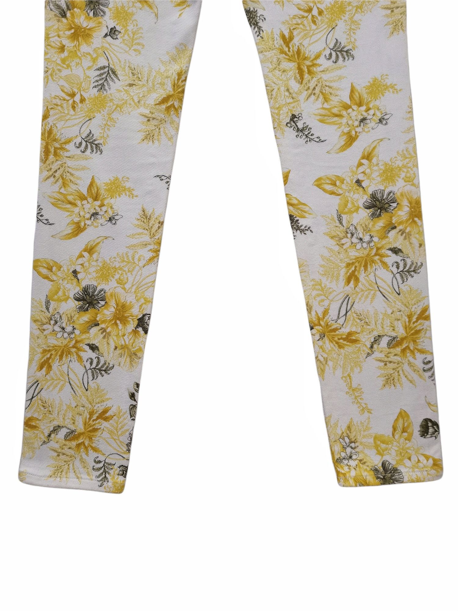 Art Comes First TOMORROWLAND Made in Japan Fullprint Floral Skinny Jeans Size US 31 - 13 Thumbnail