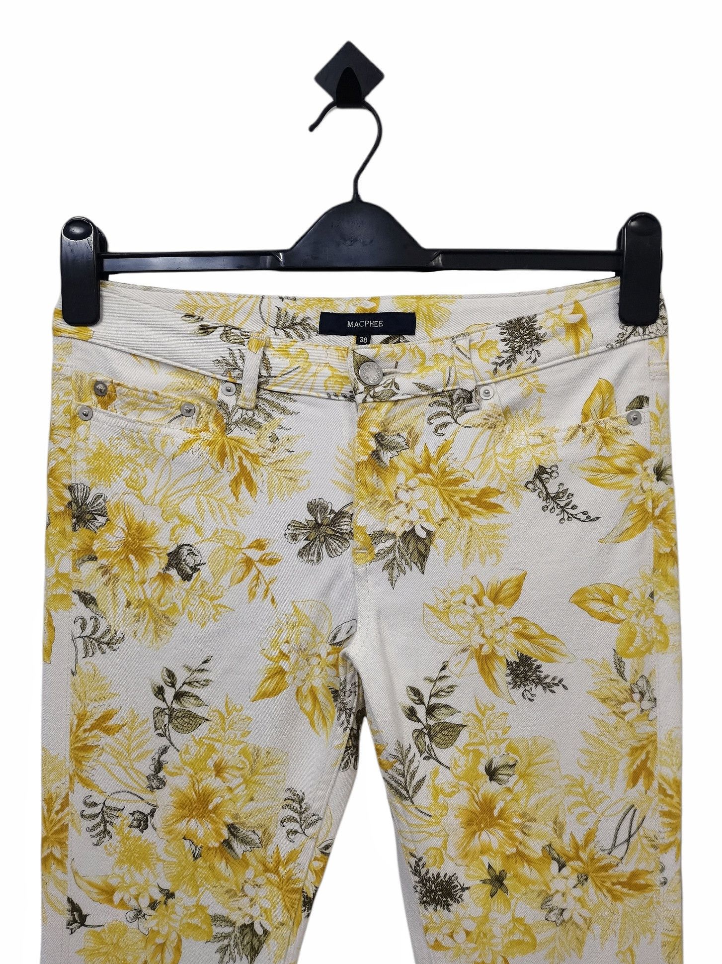 Art Comes First TOMORROWLAND Made in Japan Fullprint Floral Skinny Jeans Size US 31 - 2 Thumbnail