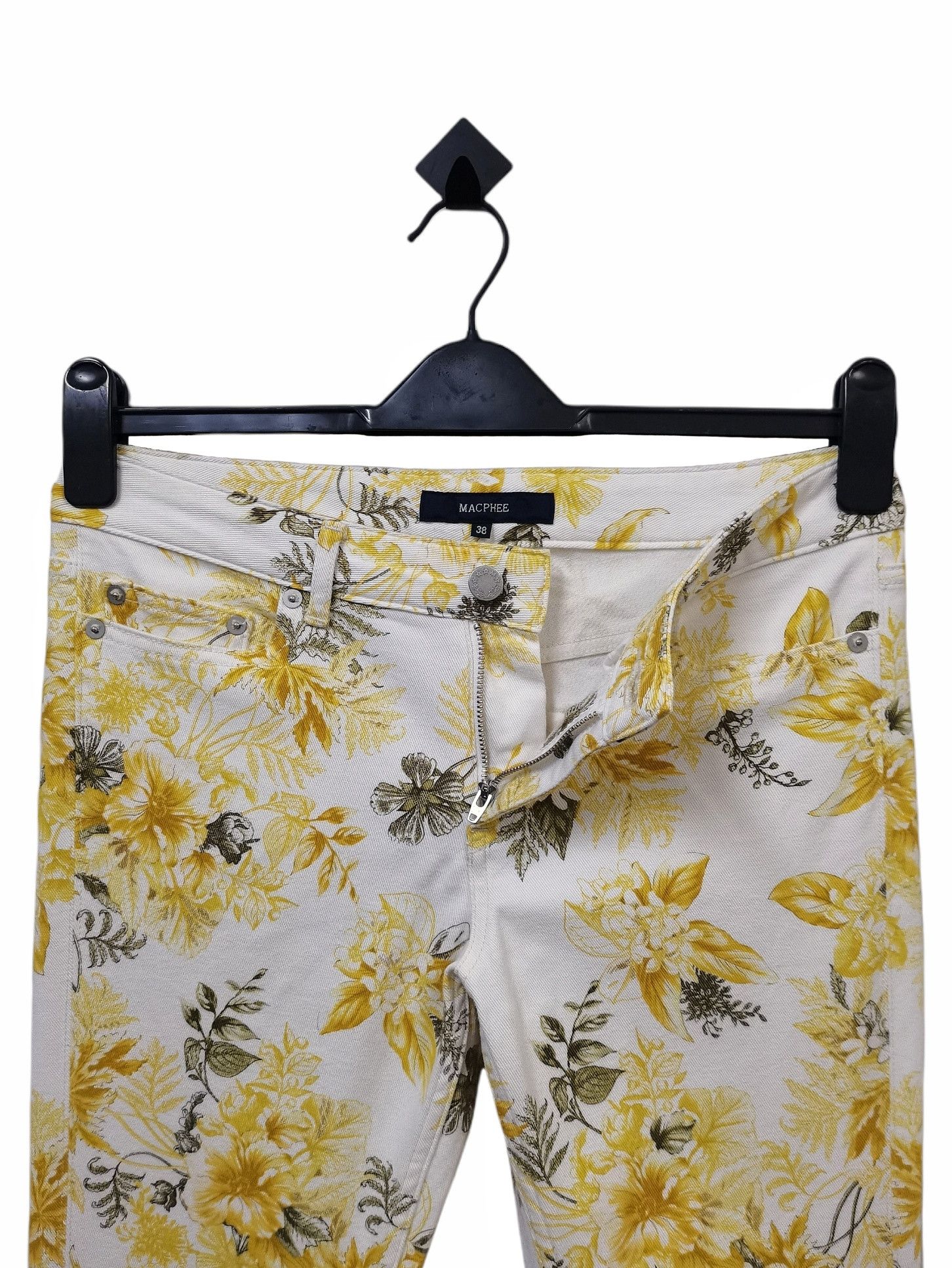 Art Comes First TOMORROWLAND Made in Japan Fullprint Floral Skinny Jeans Size US 31 - 7 Thumbnail